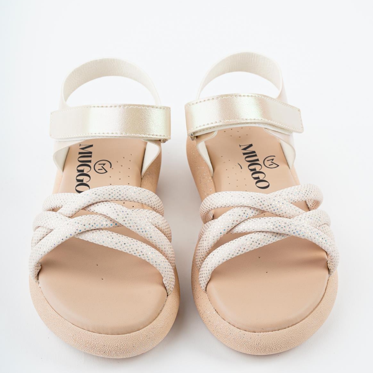 JAZZ Garantili Günlük Ortopedik Hafif Taban Örgü Detaylı Cırtlı Kız Çocuk Sandalet - Görsel 6