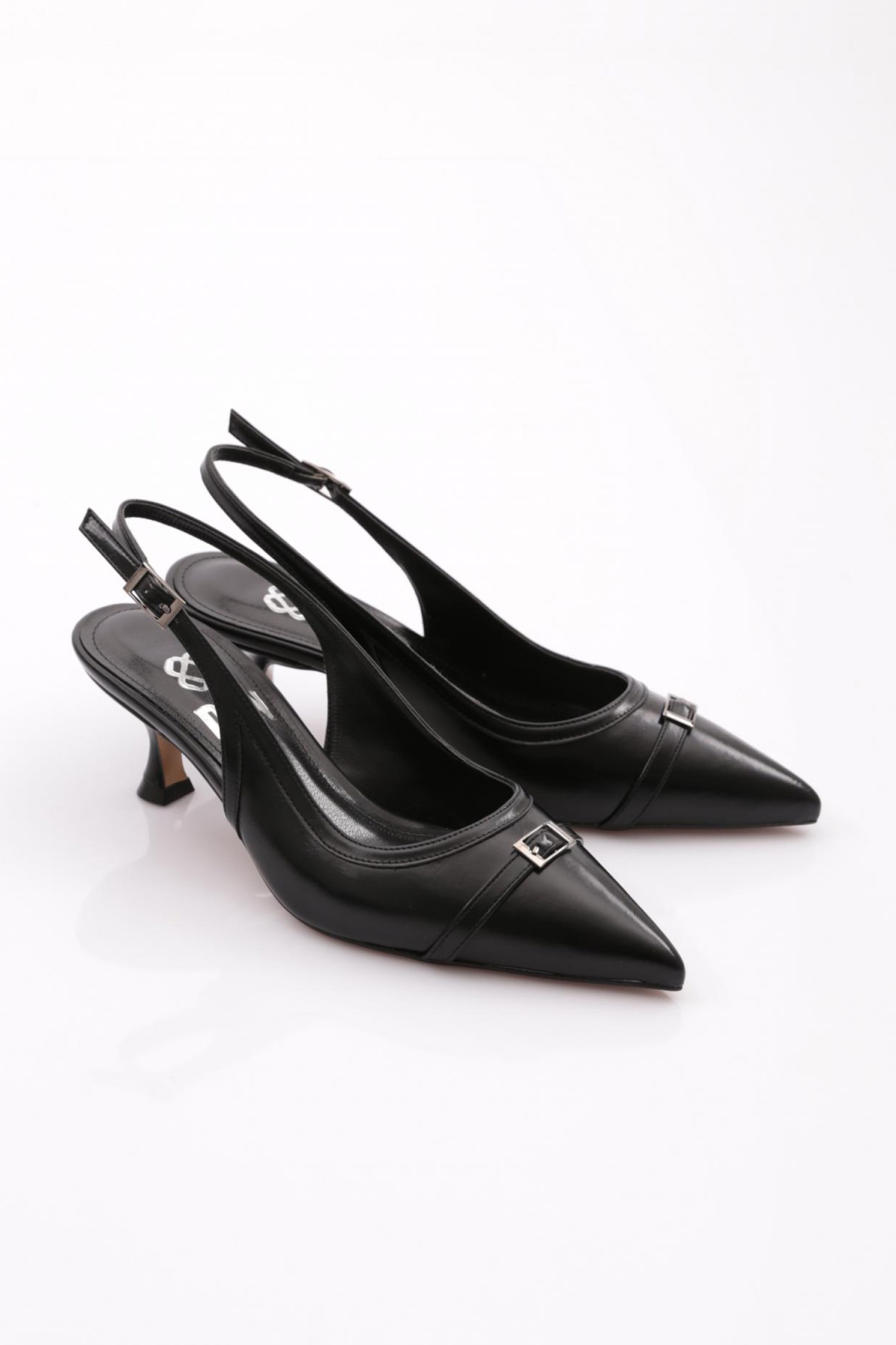 6861 Kadin Üstü Kemer Süslemeli Topuklu Ayakkabi - Görsel 3