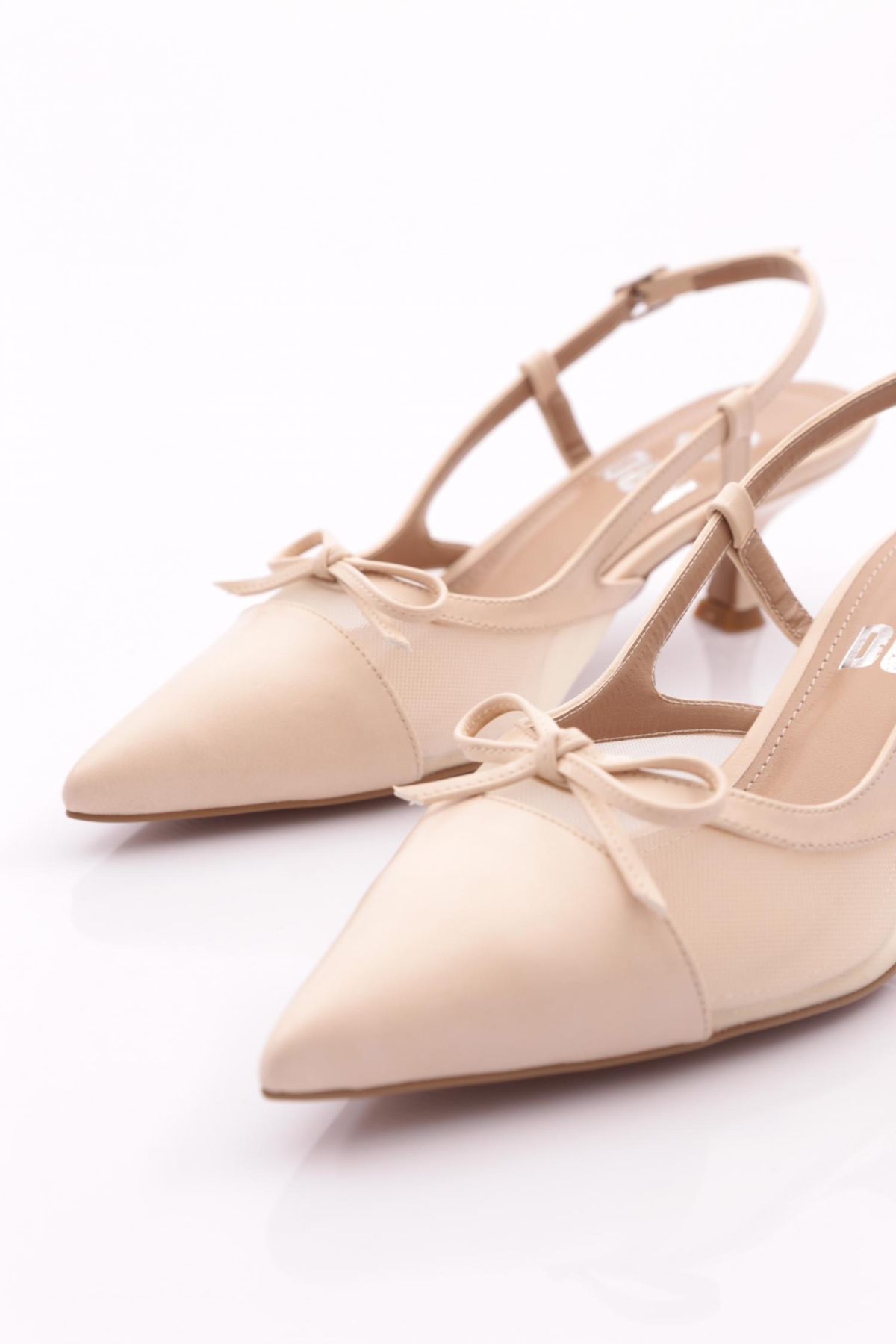 6856 Kadin İp Kurdela Desenli Topuklu Ayakkabi - Görsel 5