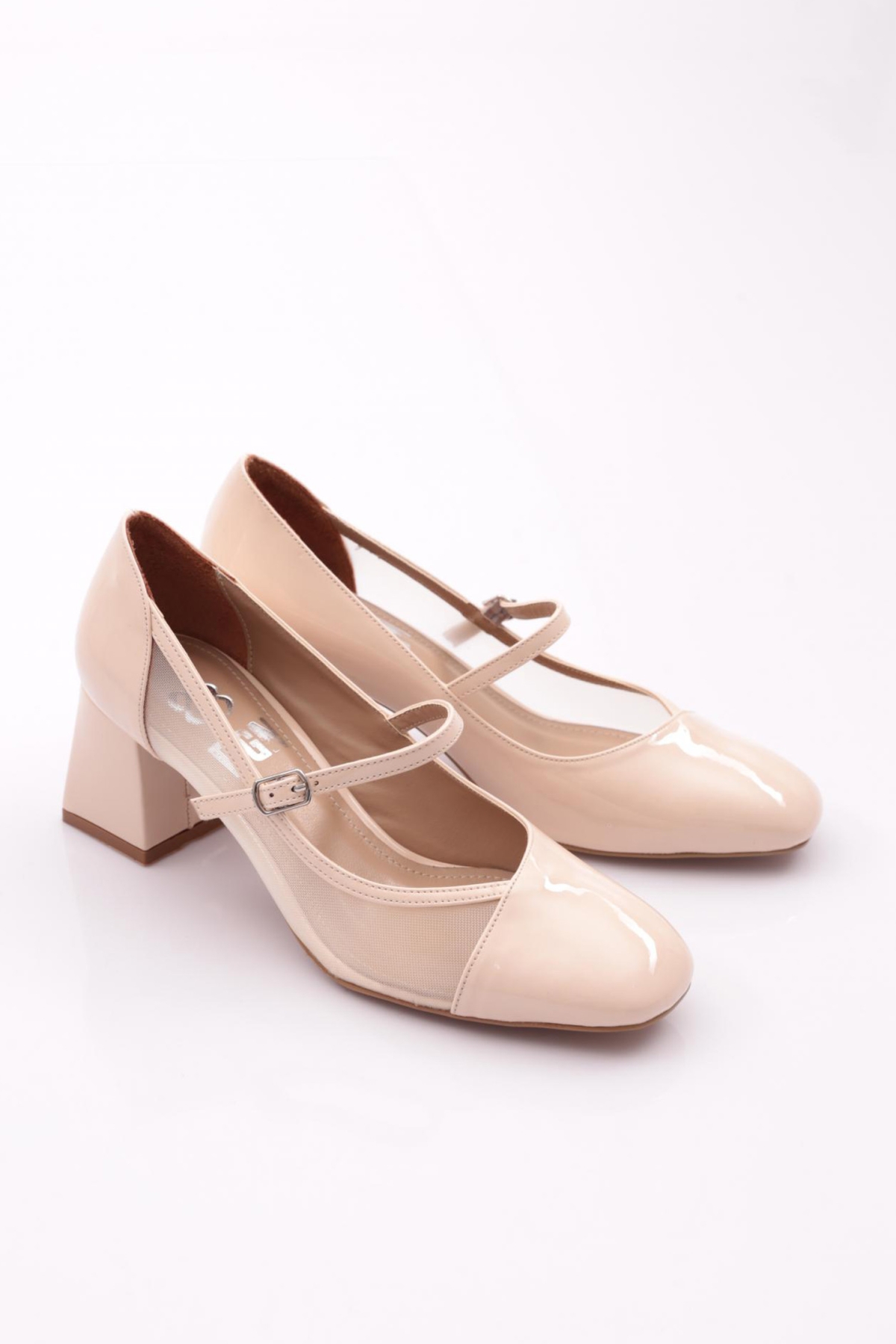 6802 Kadin Üstten Kemer Bağlamali Topuklu Ayakkabi - Görsel 3