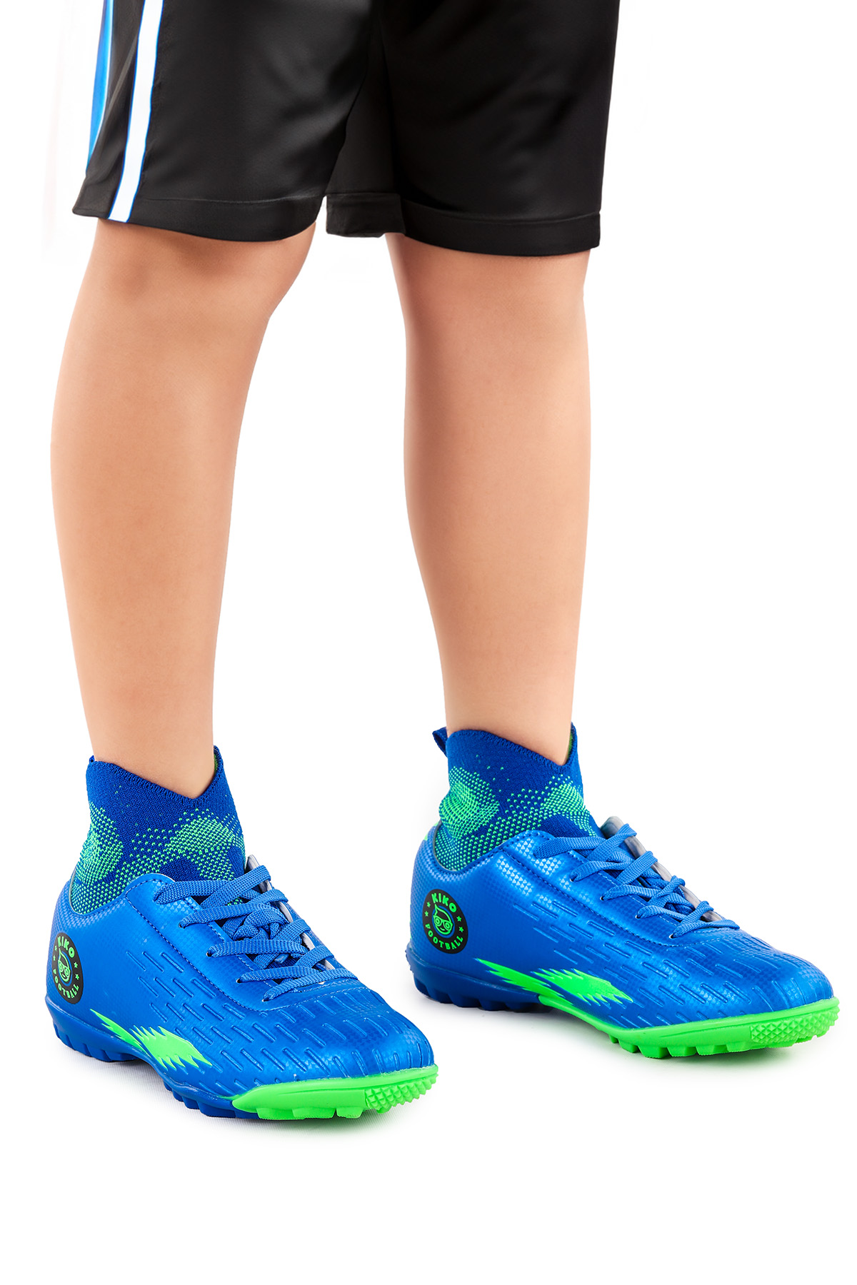 Kiko Kids Kiko Kids Tusa FHS Boğazlı Halı Saha Erkek Çocuk Futbol Ayakkabı Saks Mavi - Yeşil Sneaker | Flo Mavi - 4. görsel
