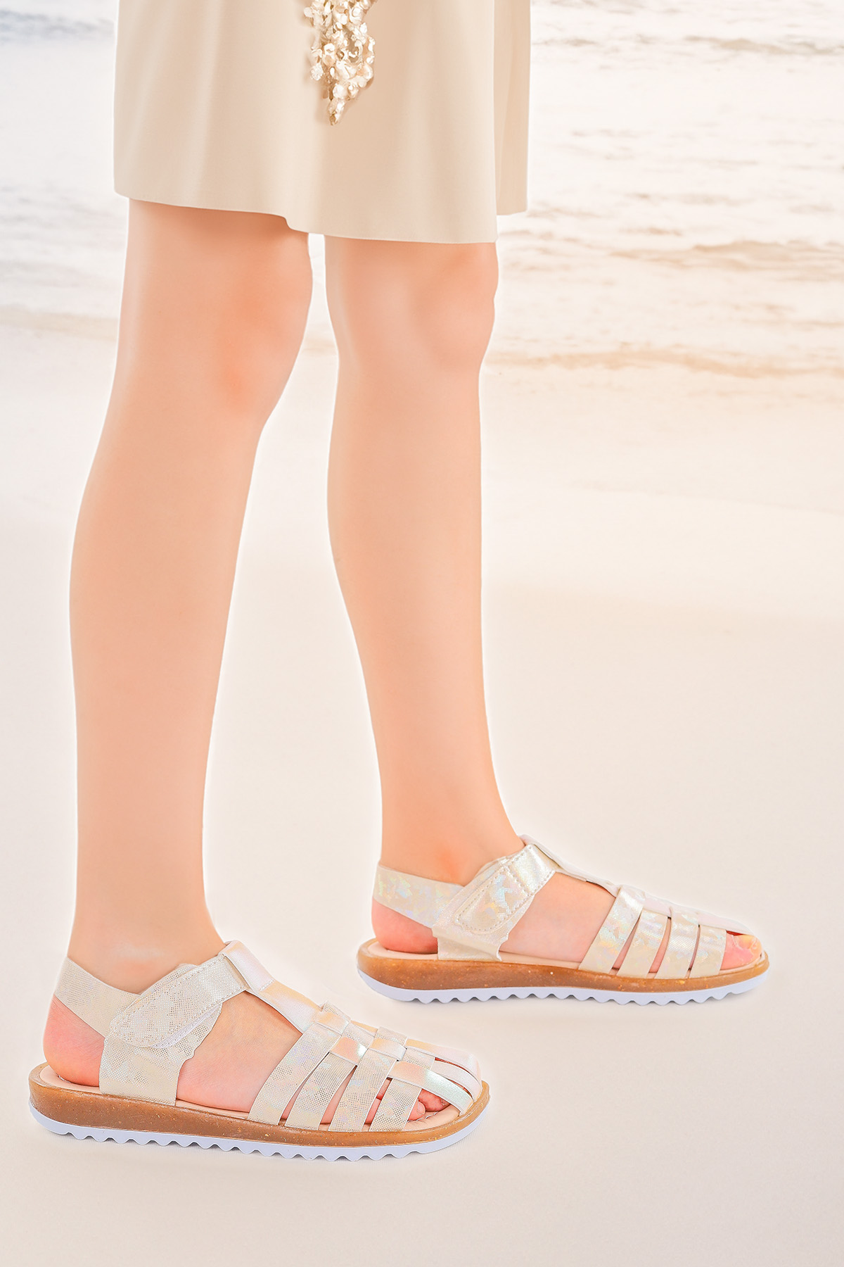 Kız Çocuk Sandalet Arz 2348 Sedef - Görsel 4