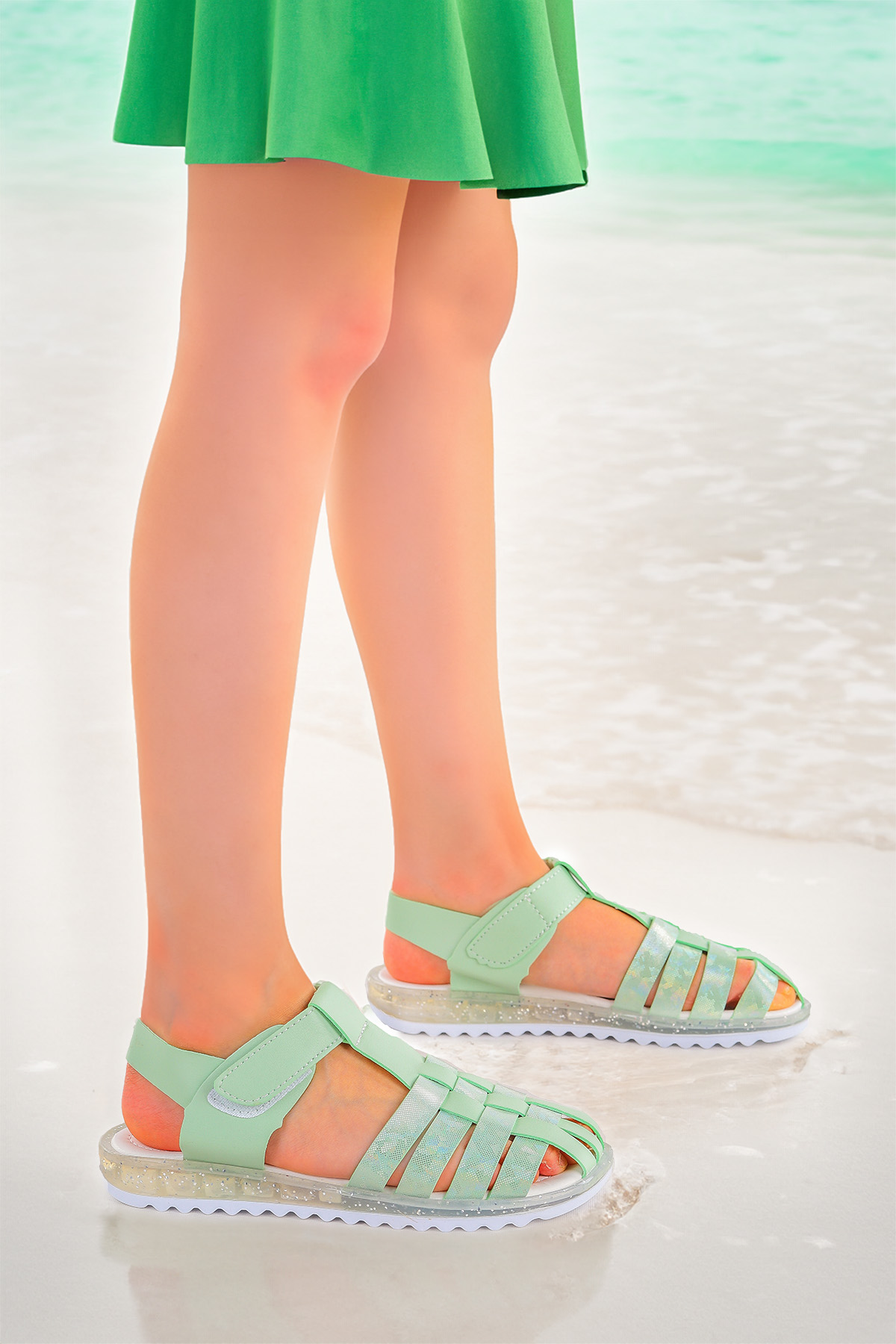 Kız Çocuk Sandalet Arz 2348 Mint Yeşili - Görsel 4