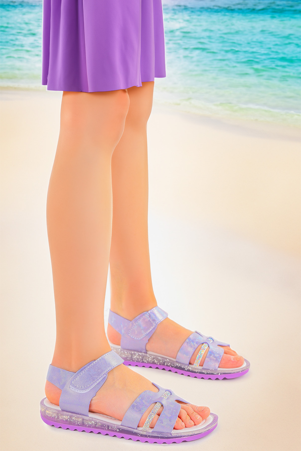 Kız Çocuk Sandalet Arz 2345 Lila - Görsel 4