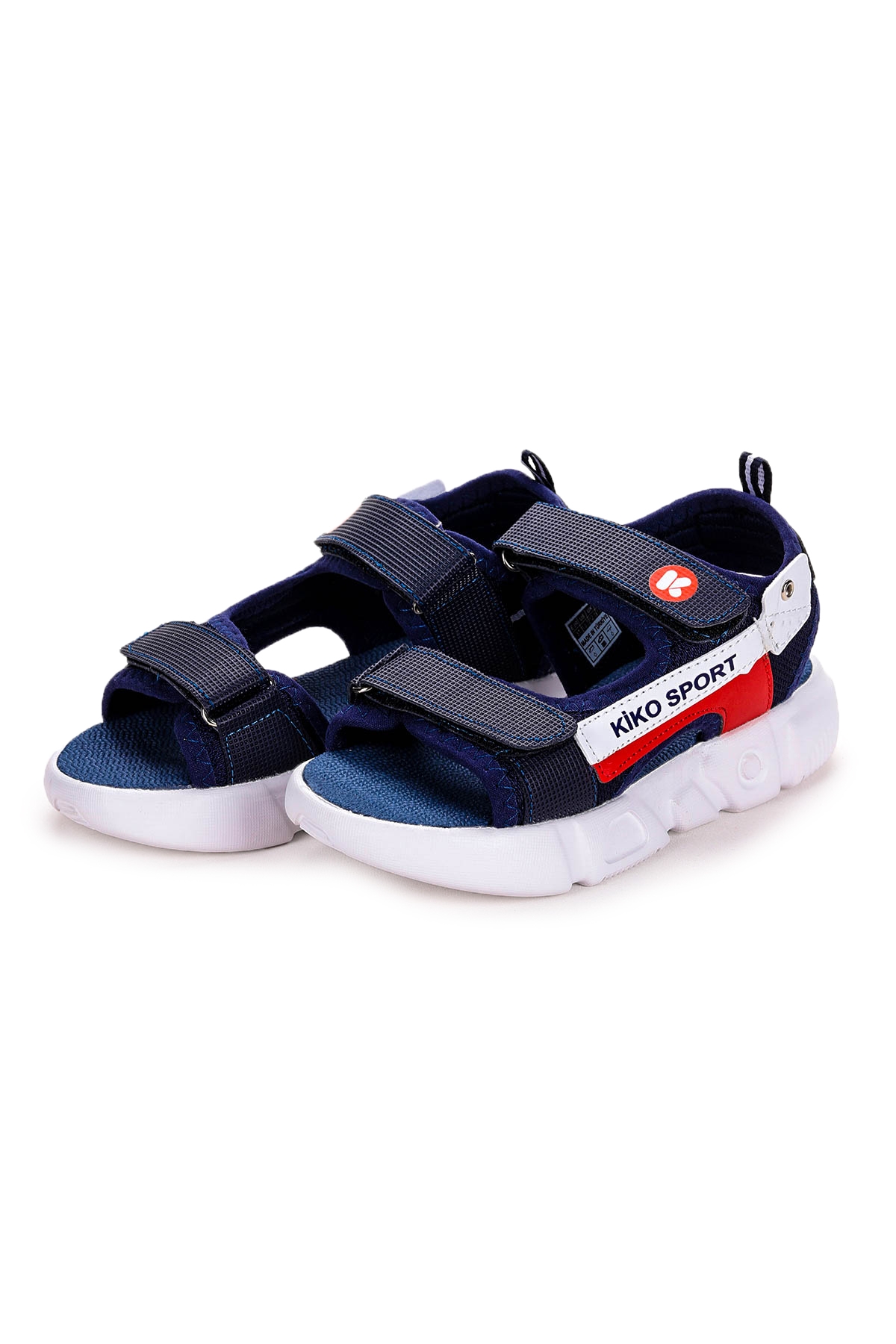 Hixu Cırtlı Yürüyüş Erkek Çocuk Sandalet Lacivert - Kırmızı - Görsel 4