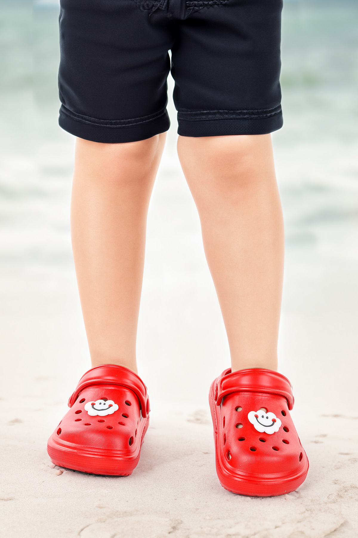 Bester Eva Plaj Havuz Okul Kreş Erkek Çocuk Terlik Kırmızı - Görsel 2