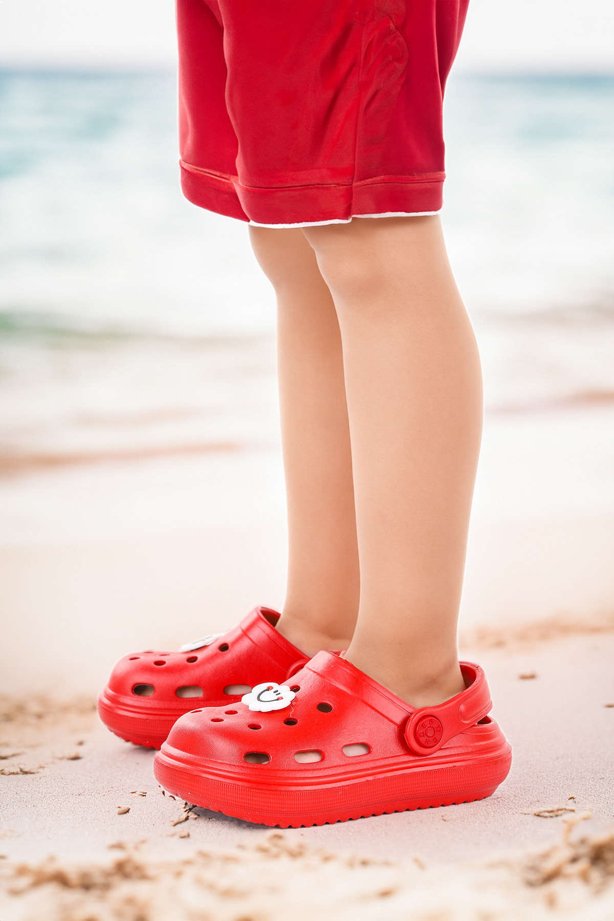 Bester Eva Plaj Havuz Okul Kreş Erkek Çocuk Terlik Kırmızı - Görsel 4