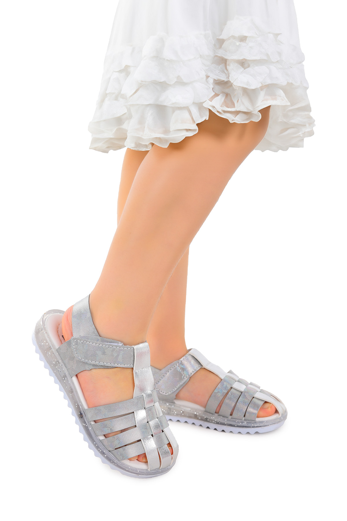 Kız Çocuk Sandalet Arz 2348 Gümüş - Görsel 2