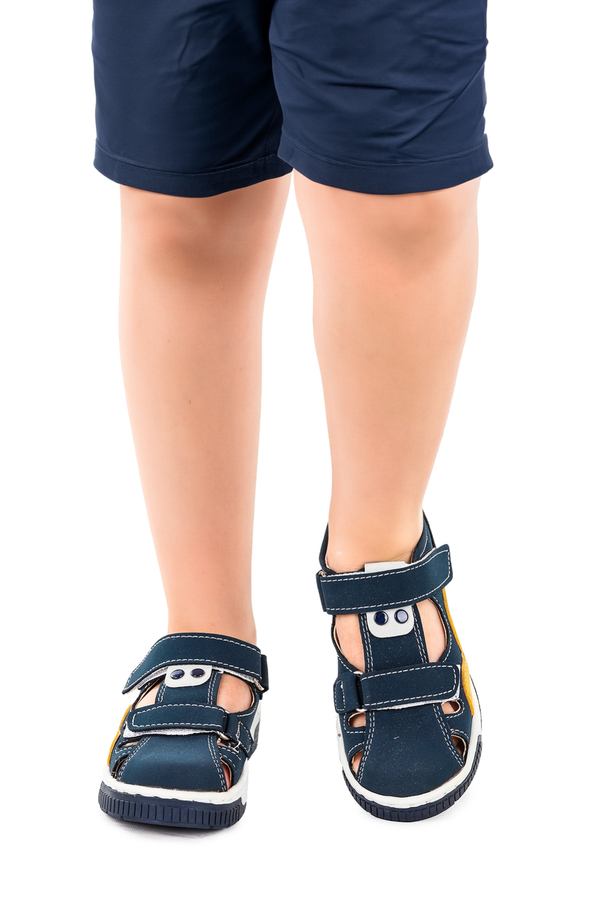 Erkek Çocuk Günlük Ayakkabı Arz 2321 Petrol - Sarı - Görsel 3