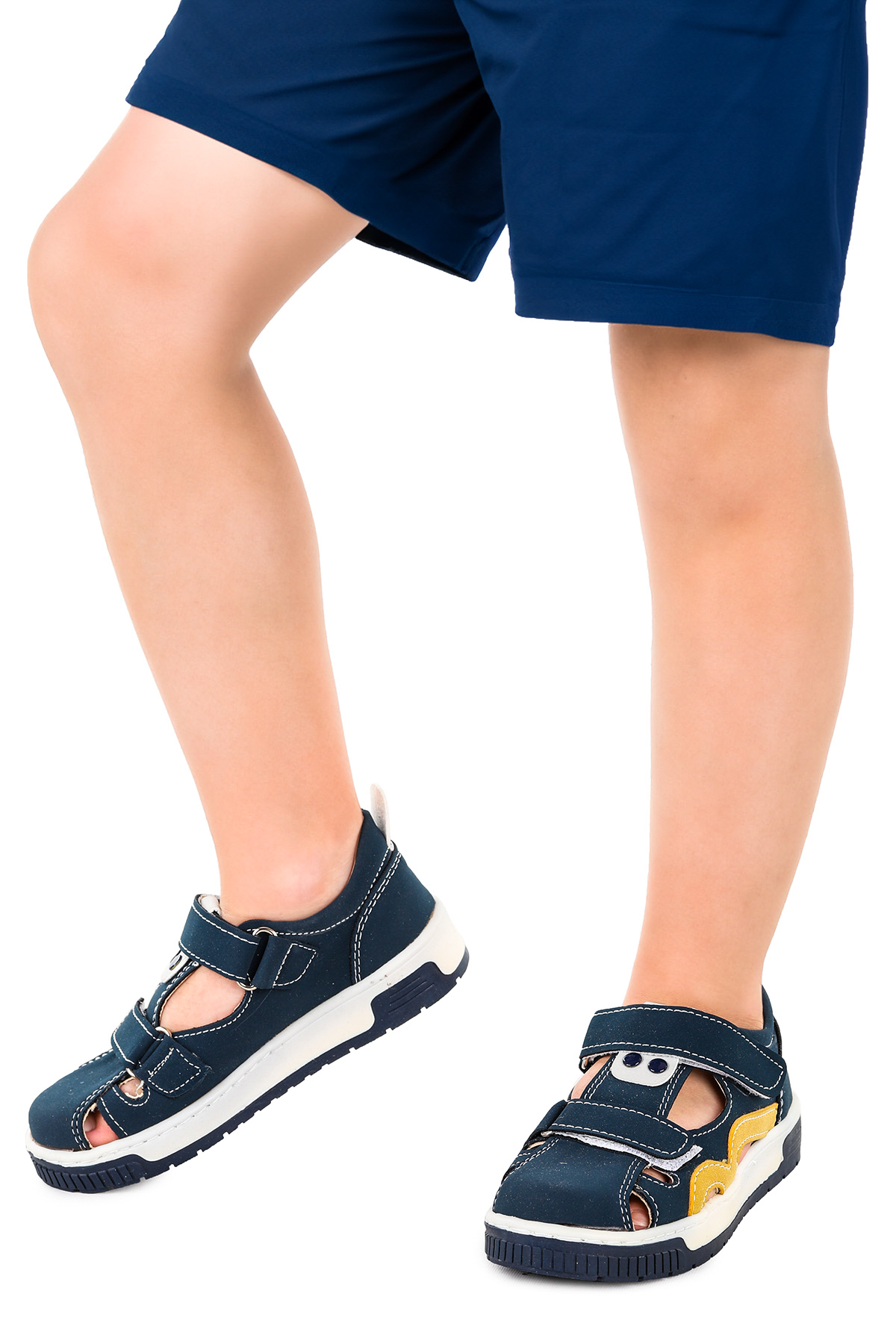 Erkek Çocuk Günlük Ayakkabı Arz 2321 Petrol - Sarı - Görsel 4