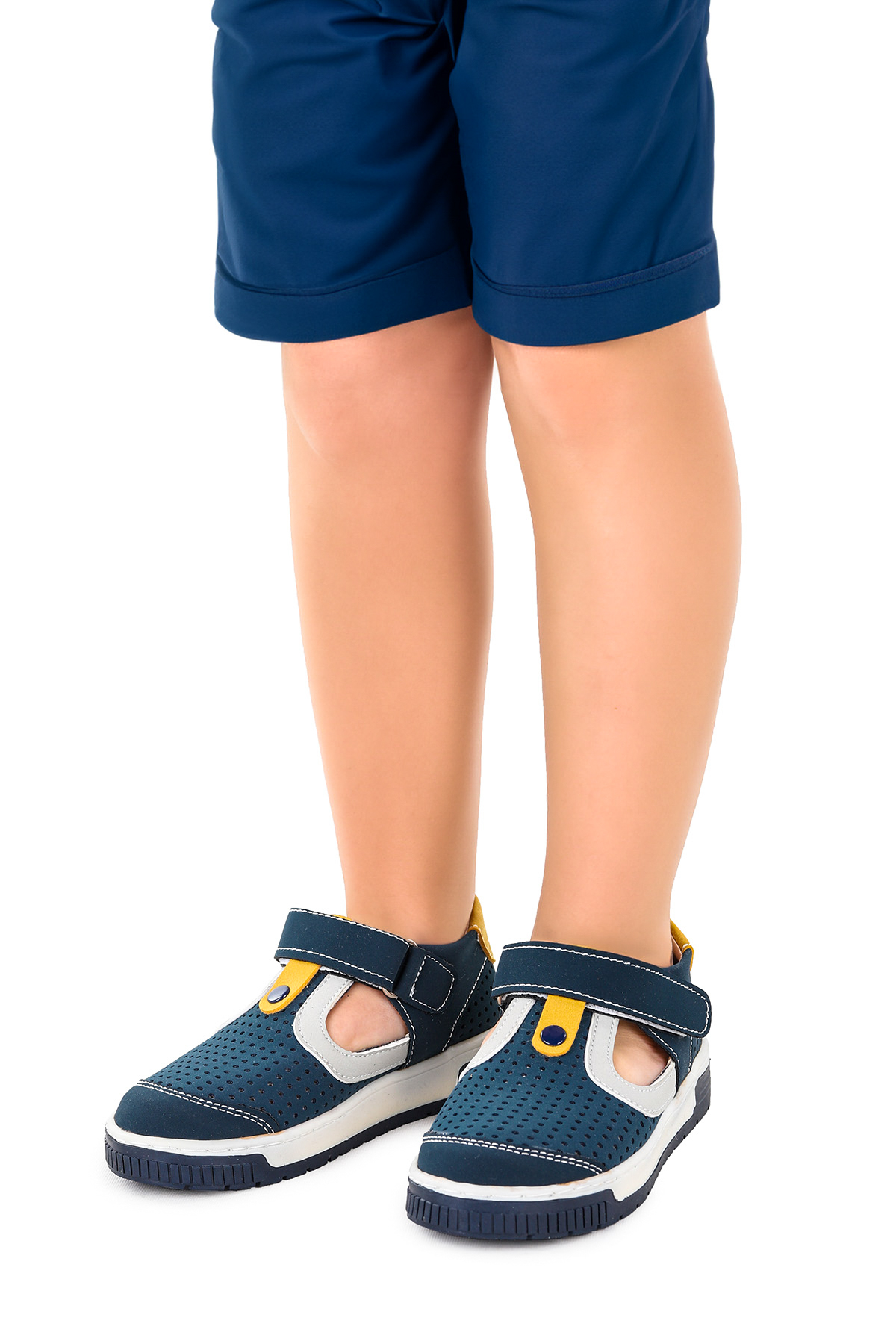 Erkek Çocuk Günlük Ayakkabı Arz 2319 Petrol - Sarı - Görsel 3