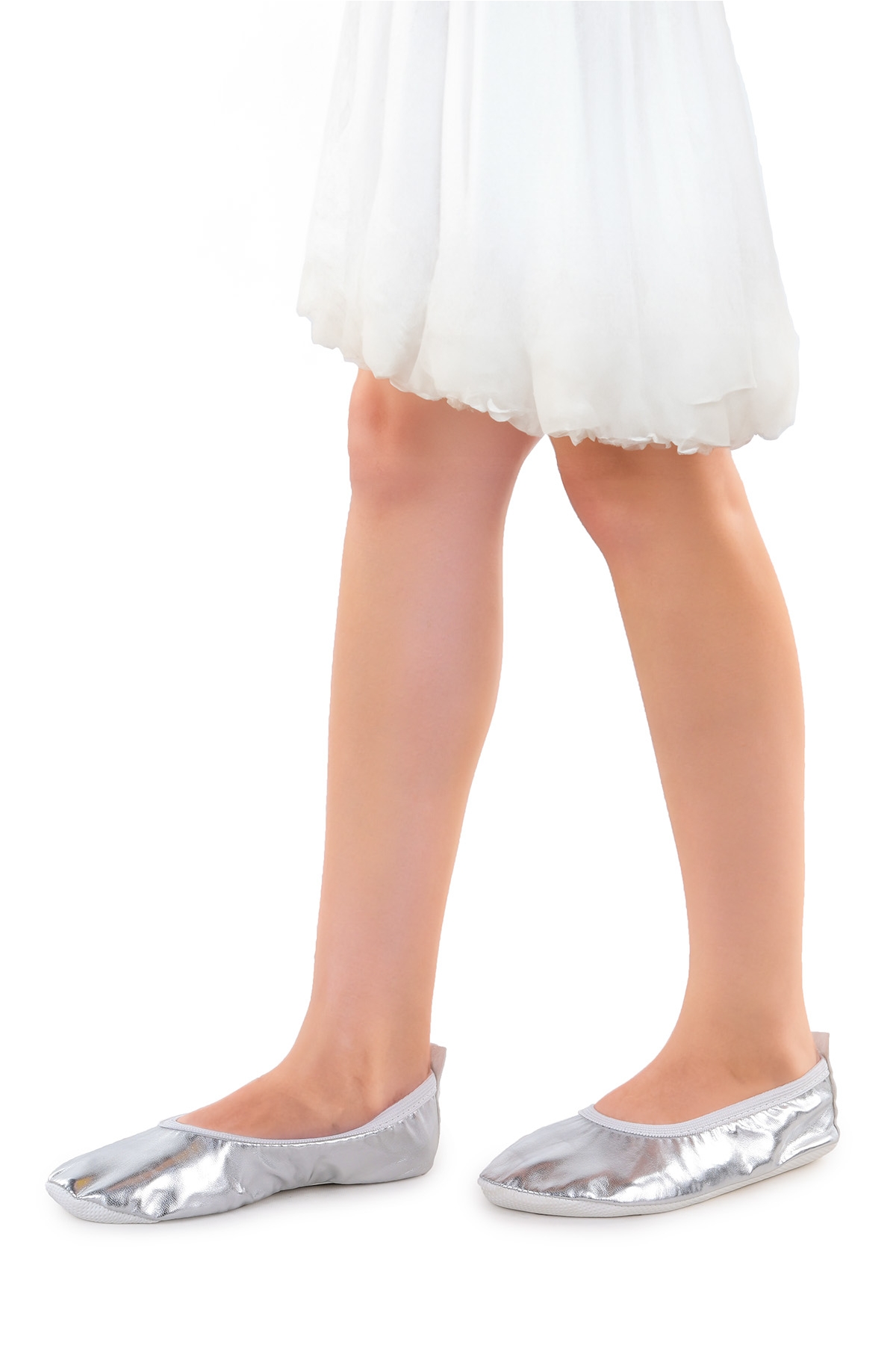 Prom 7525 Kız Çocuk Pisi Pisi Balo Dans Gösteri Ayakkabısı Gümüş - Görsel 4