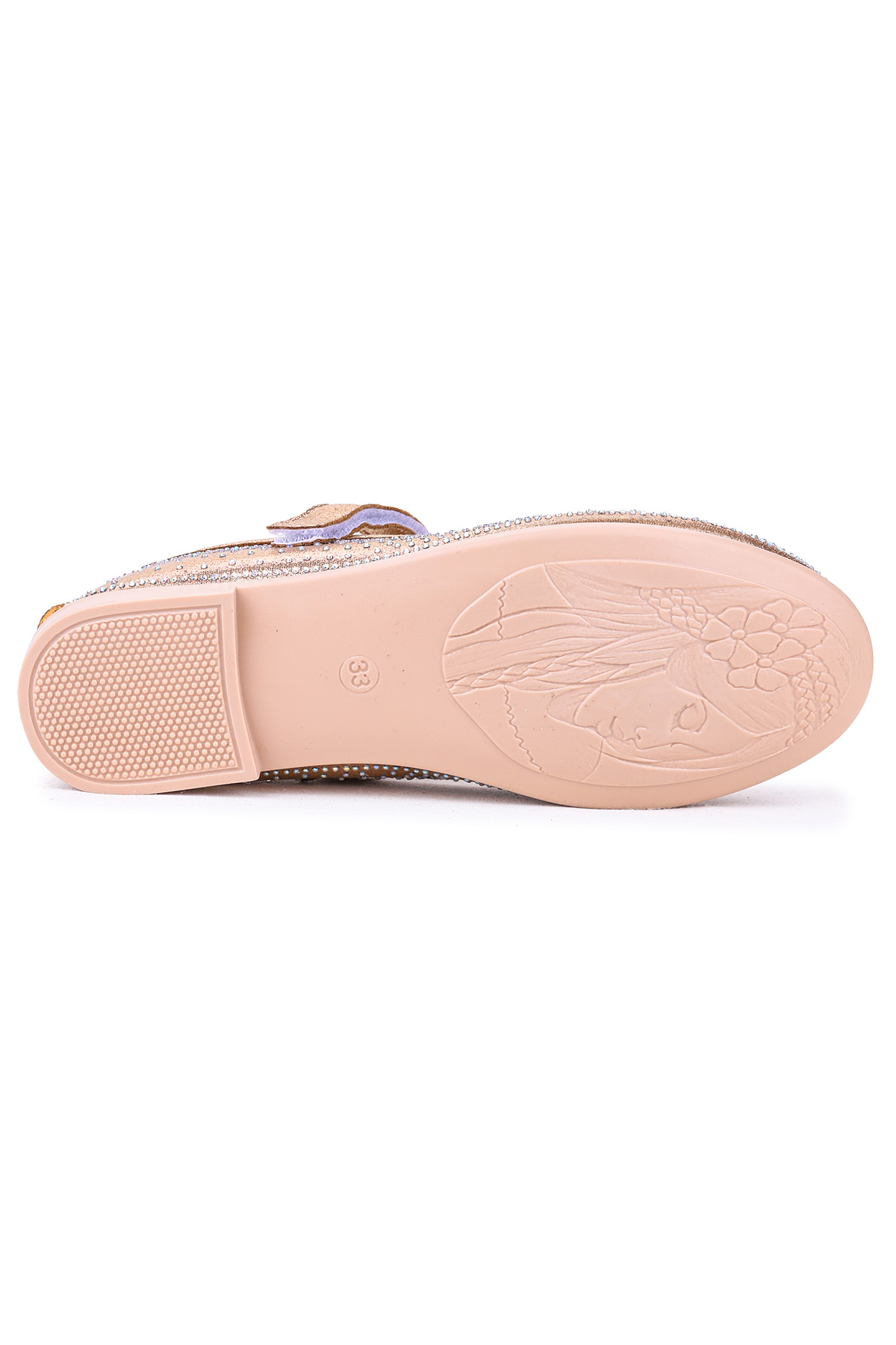 Vakko Cırtlı Kız Çocuk Babet Ayakkabı Arç 06 Altın - Görsel 8