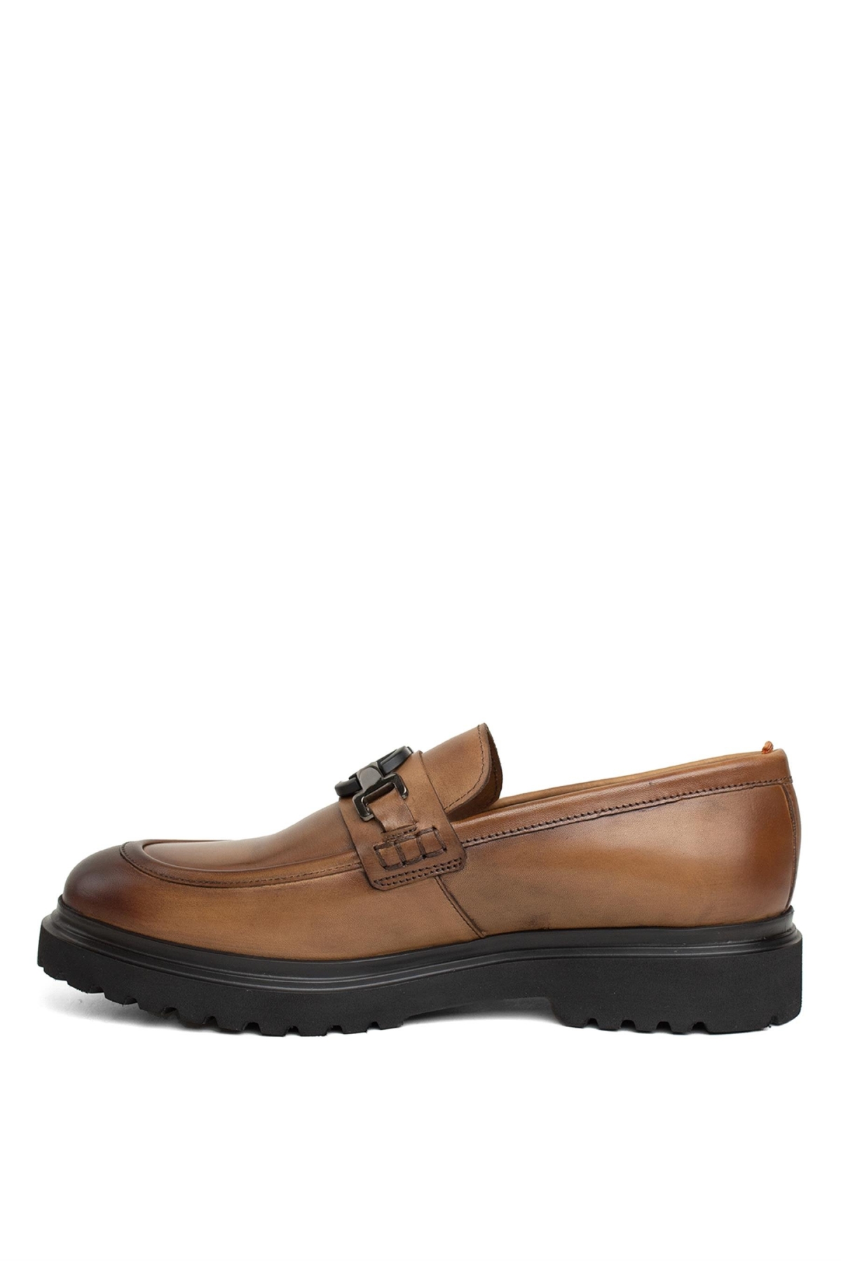 19578 Erkek Hakiki Deri Loafer Ayakkabı Taba - Görsel 4