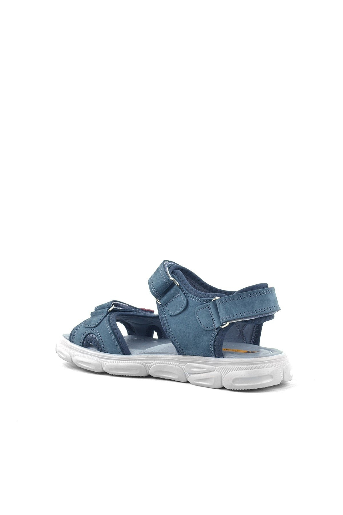 Flint Hakiki Deri Gri Çocuk Sandalet - Görsel 4