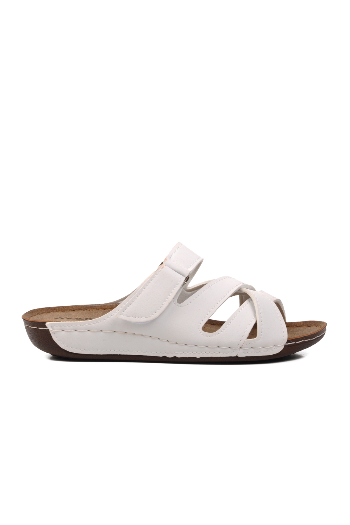 08-054 Beyaz Kadın Terlik - Görsel 2