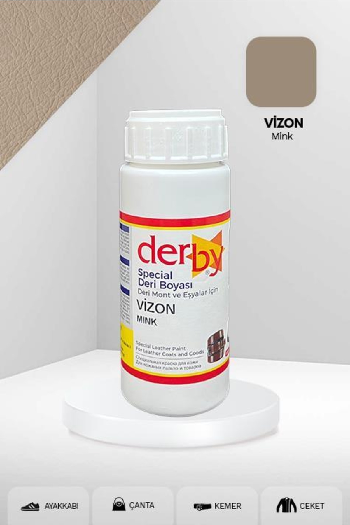 Special Deri Boyası Ayakkabı - Çanta - Cüzdan - Kemer 100 Ml Vizon