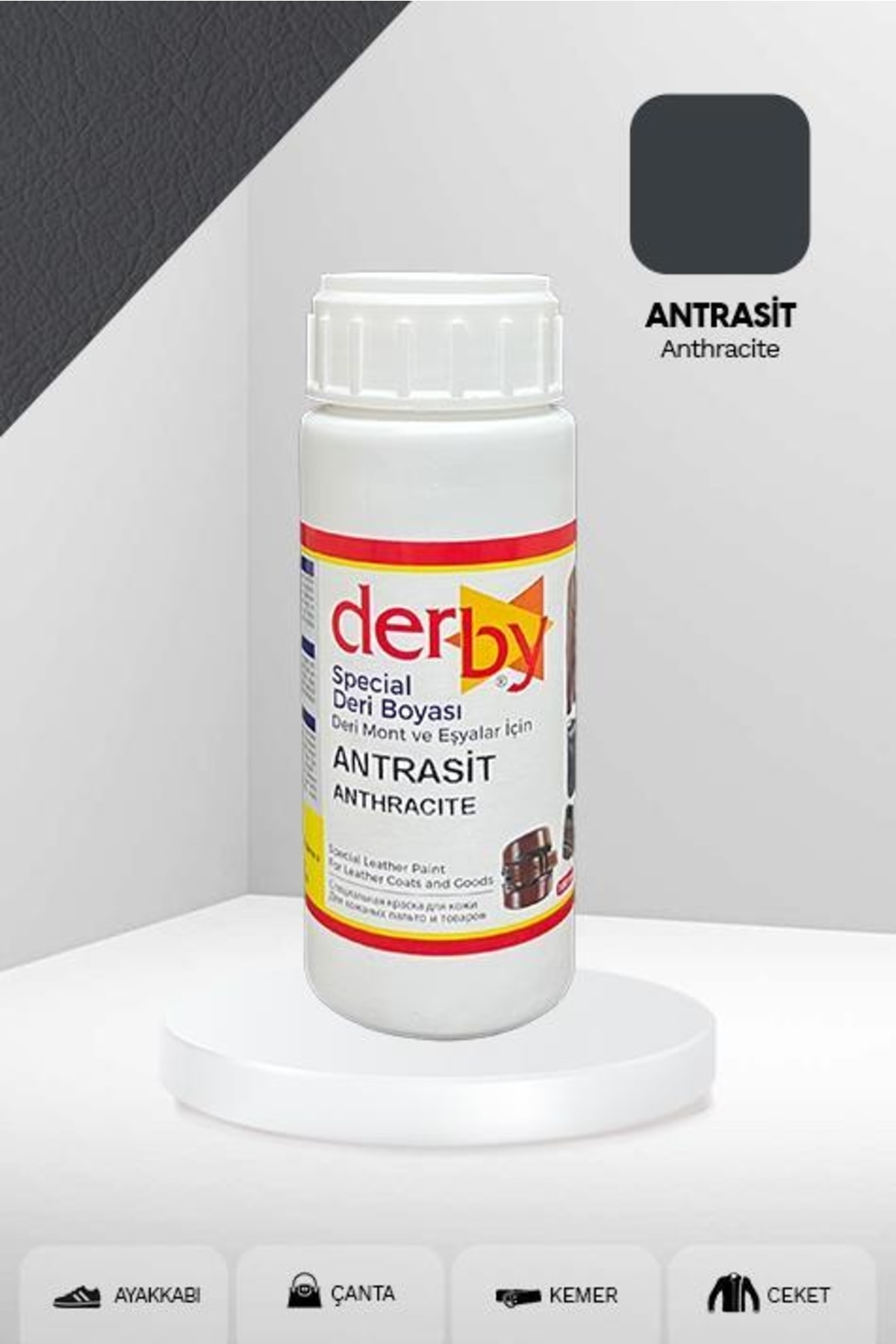 Special Deri Boyası Ayakkabı - Çanta - Cüzdan - Kemer 100 Ml Antrasit