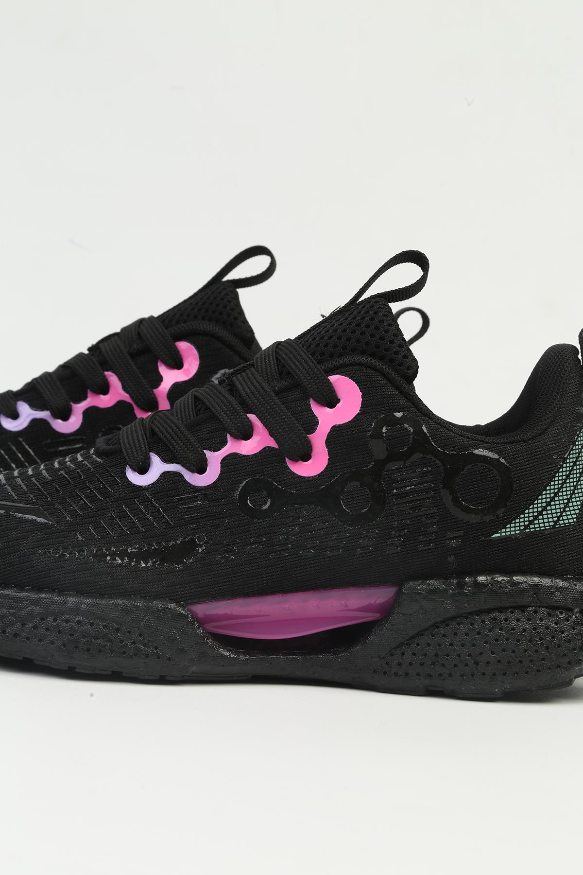 ® İTHAL Kadın Siyah Spor Ayakkabı PCI-10052 - Görsel 5