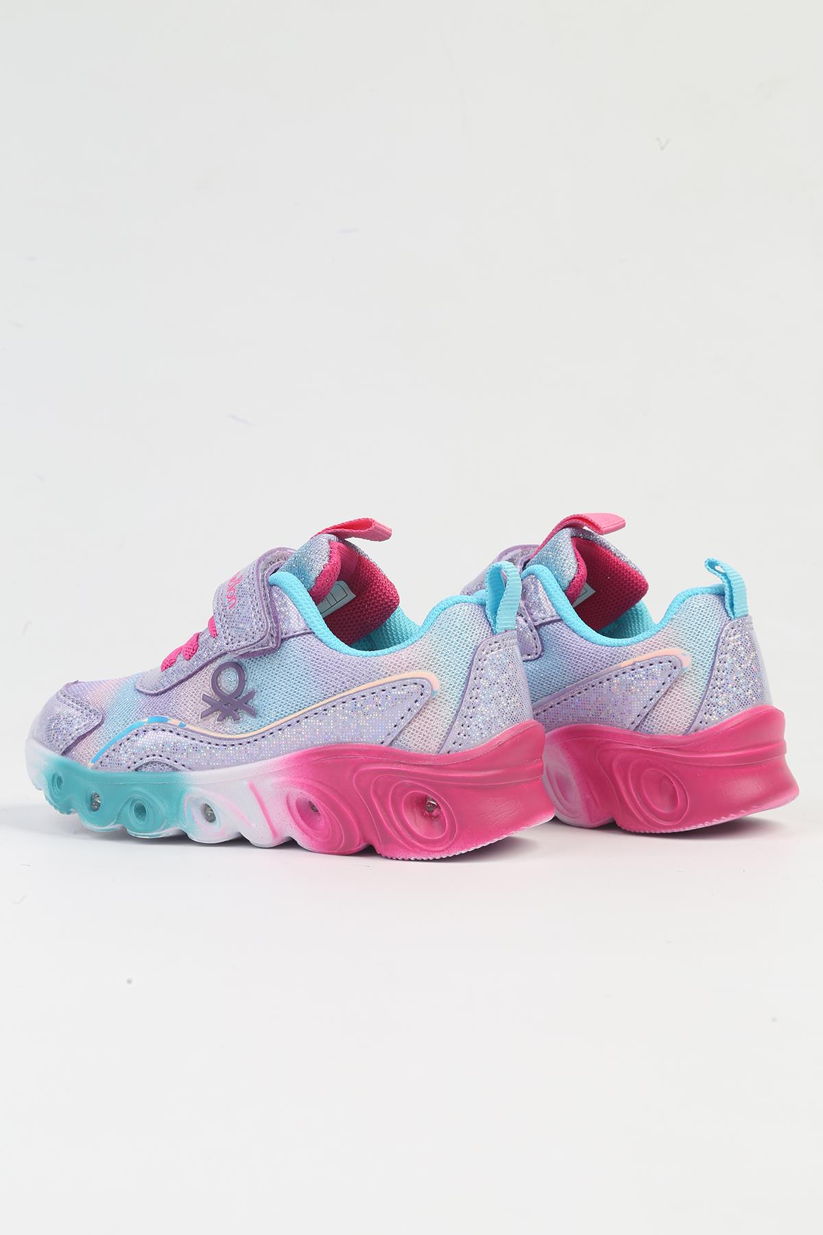 ® İTHAL Lila Işıklı Çocuk Spor Ayakkabı BNI-10136 - Görsel 4
