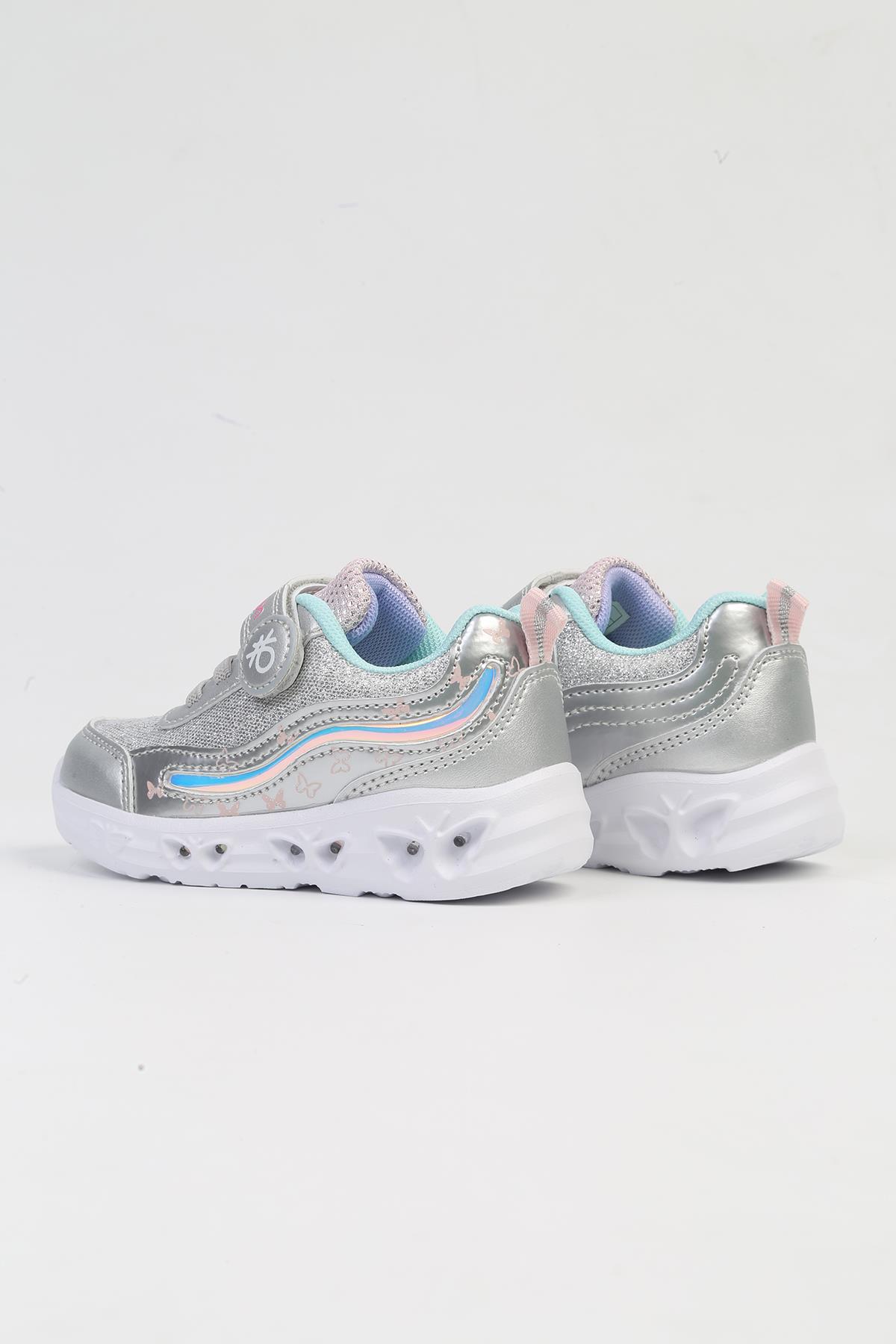 ® İTHAL Gri Işıklı Çocuk Spor Ayakkabı BNI-10131 - Görsel 4