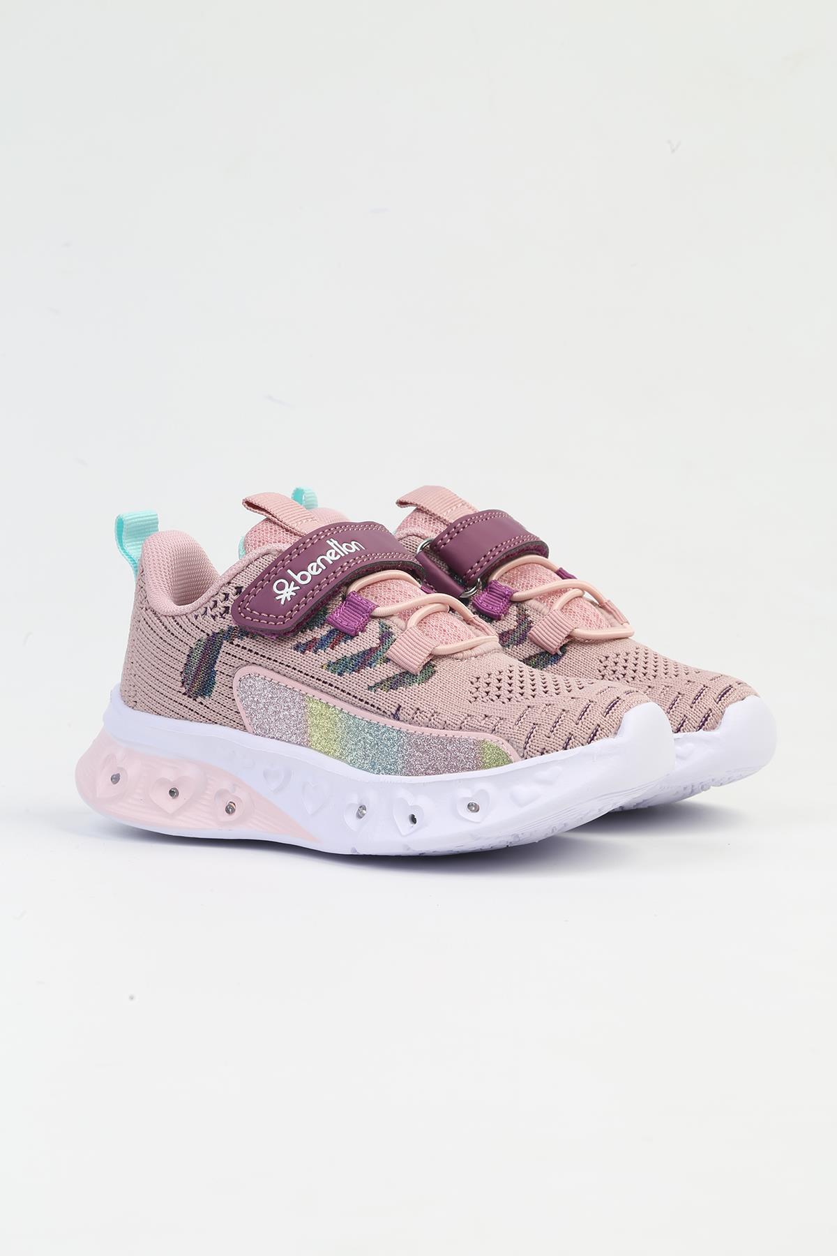 ® İTHAL Pudra Işıklı Çocuk Spor Ayakkabı BNI-10124 - Görsel 3