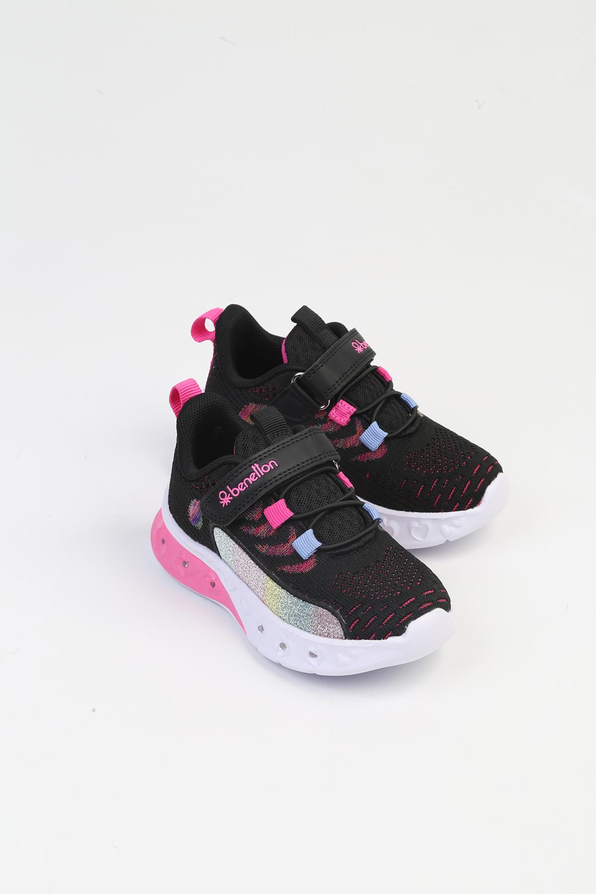 ® İTHAL Siyah Beyaz Işıklı Çocuk Spor Ayakkabı BNI-10124 - Görsel 6
