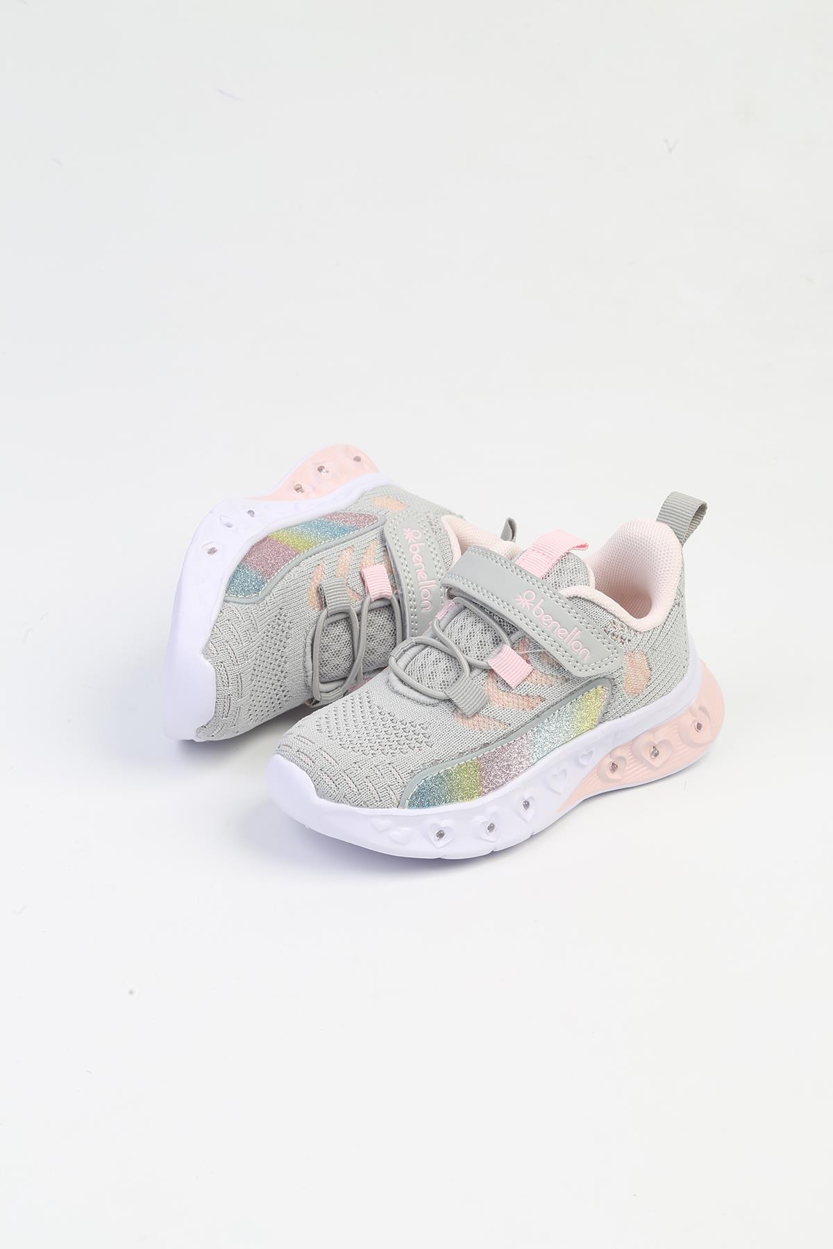 ® İTHAL Gri Işıklı Çocuk Spor Ayakkabı BNI-10124 - Görsel 6