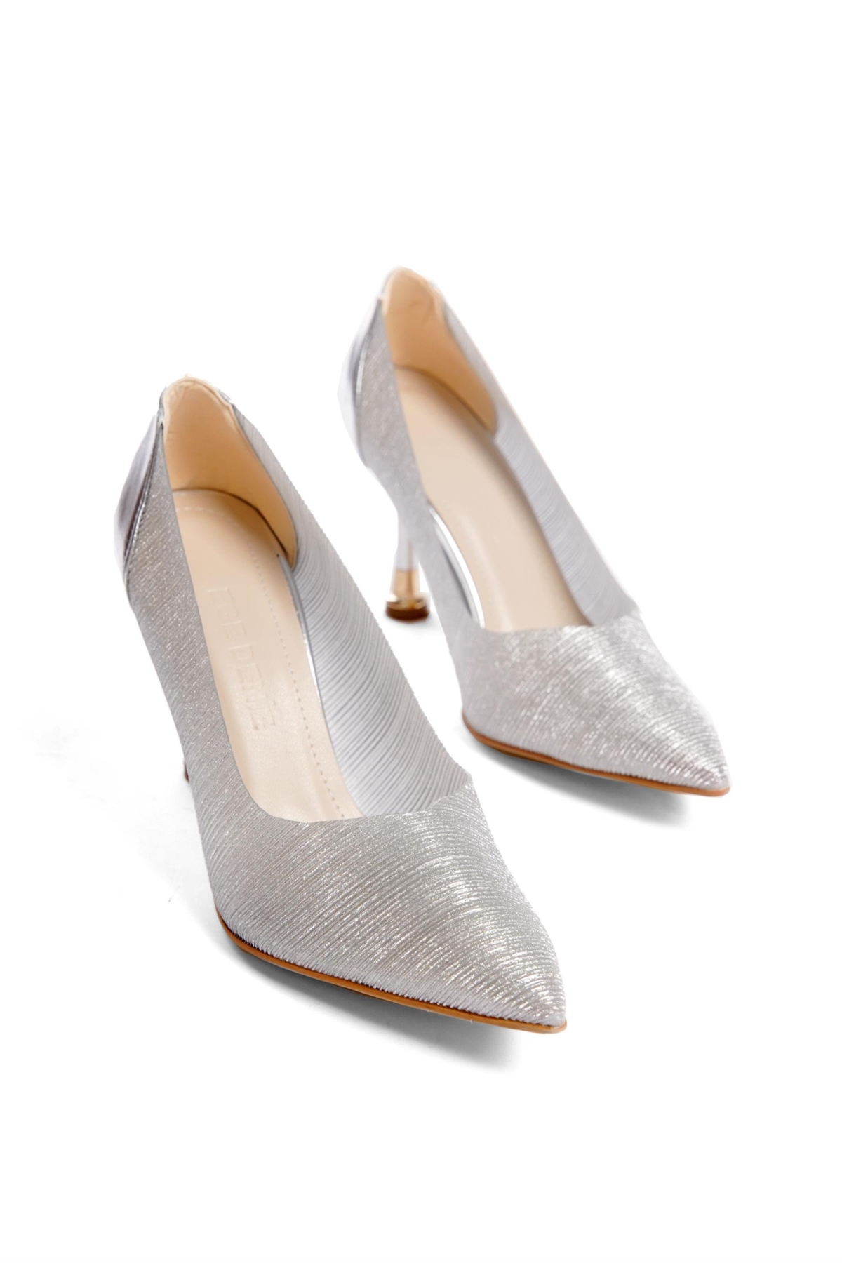 Elit Mrt1030T Kadın Topuklu Ayakkabı Gümüş - Görsel 5