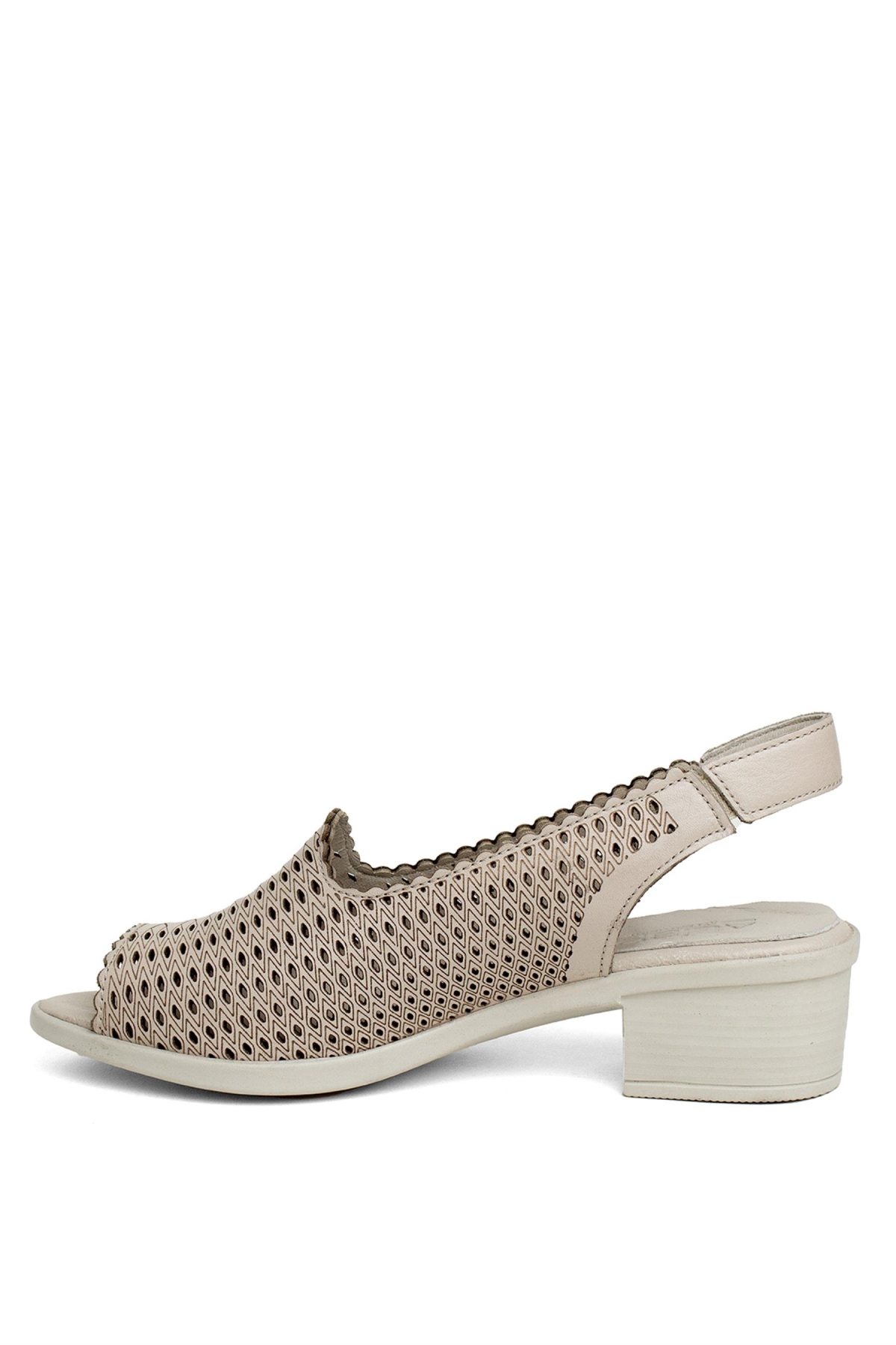 Elit Sis30027 Kadın Klasik Topuklu Ayakkabı Bej - Görsel 4