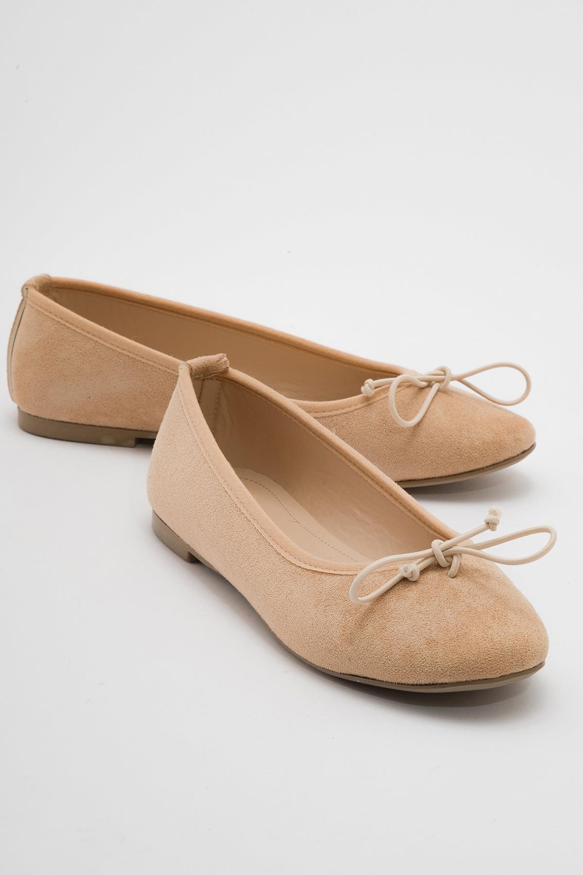 Bağcık Detay Kadın Babet TEN SÜET - Görsel 3