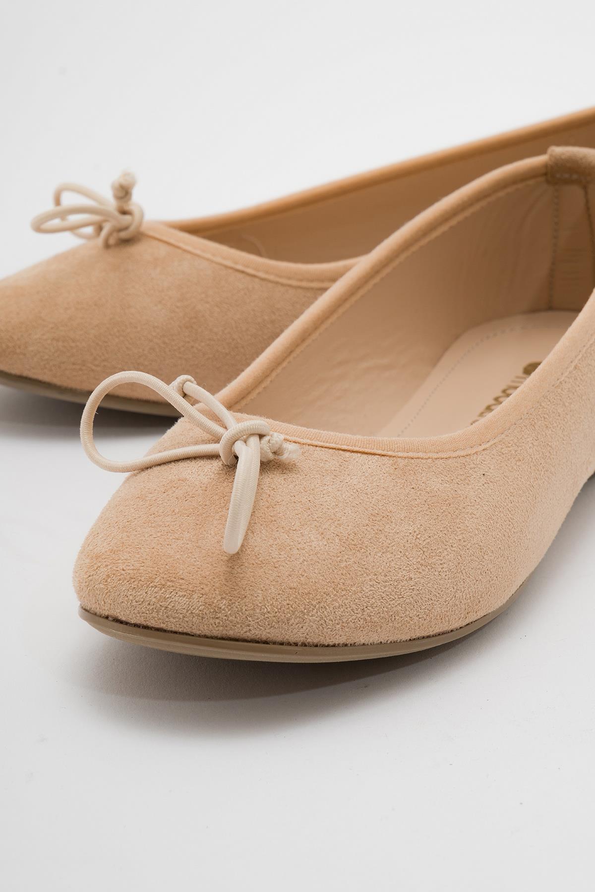 Bağcık Detay Kadın Babet TEN SÜET - Görsel 4