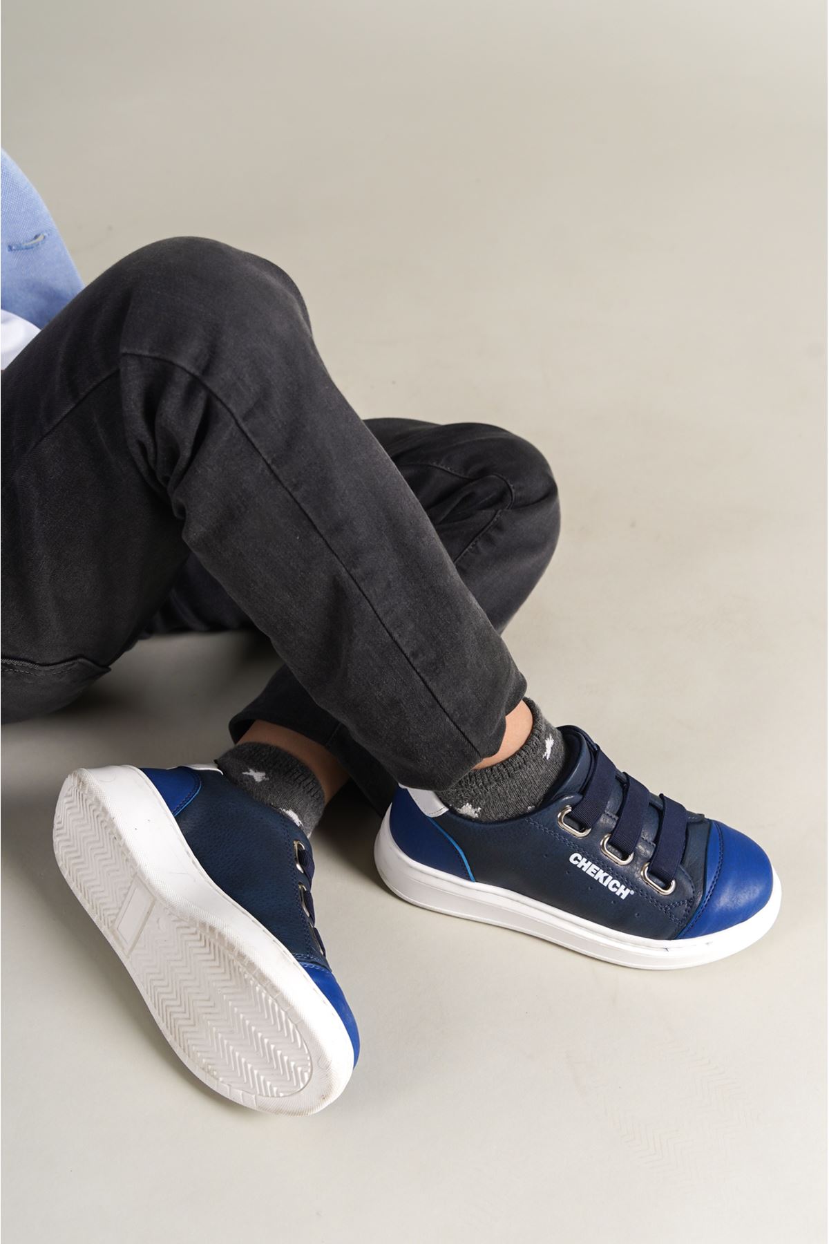 1007 Montana Çocuk Ayakkabı Mavi Lacivert - Görsel 4