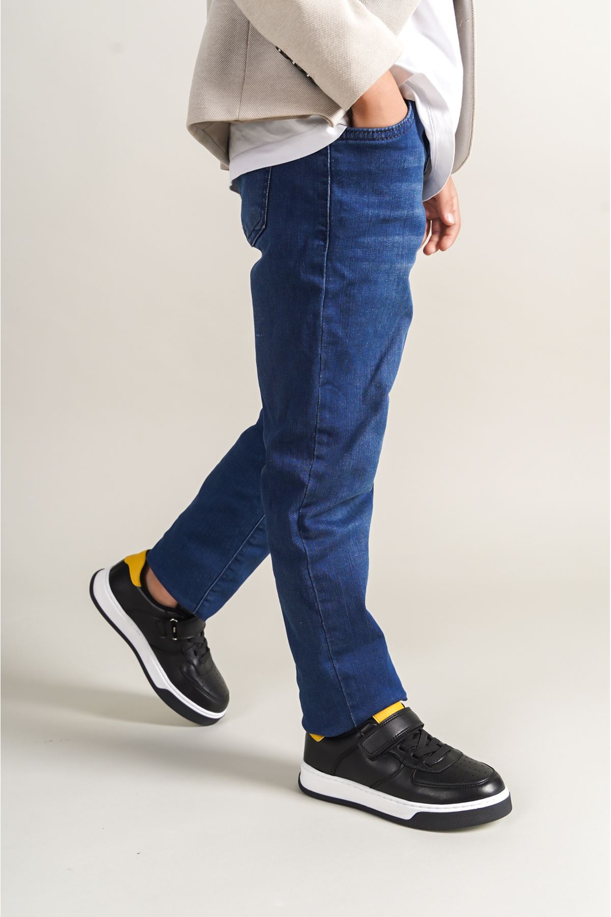 1009 Prime Çocuk Ayakkabı SIYAH/SARI - Görsel 4