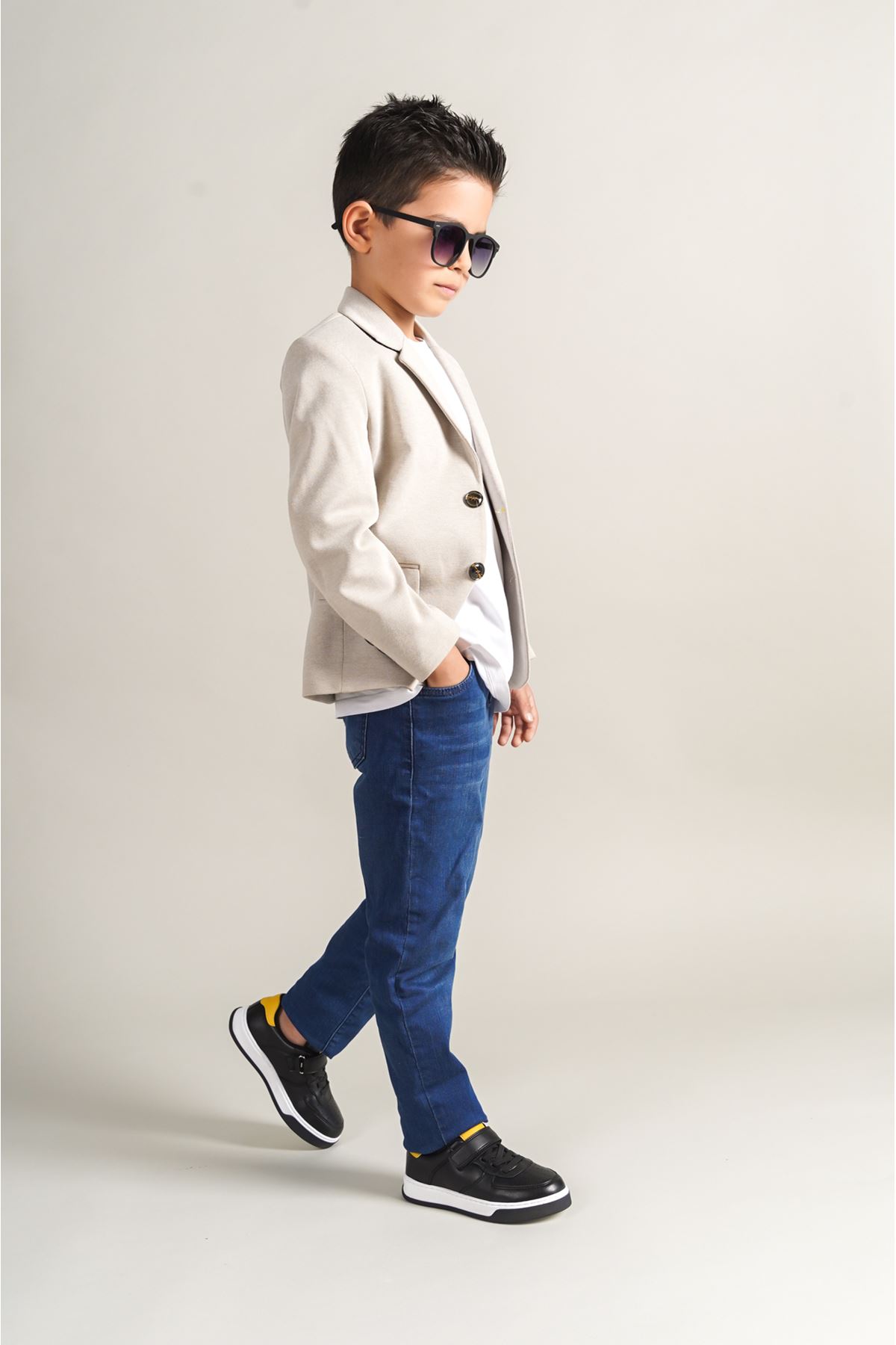 1009 Prime Çocuk Ayakkabı SIYAH/SARI - Görsel 5