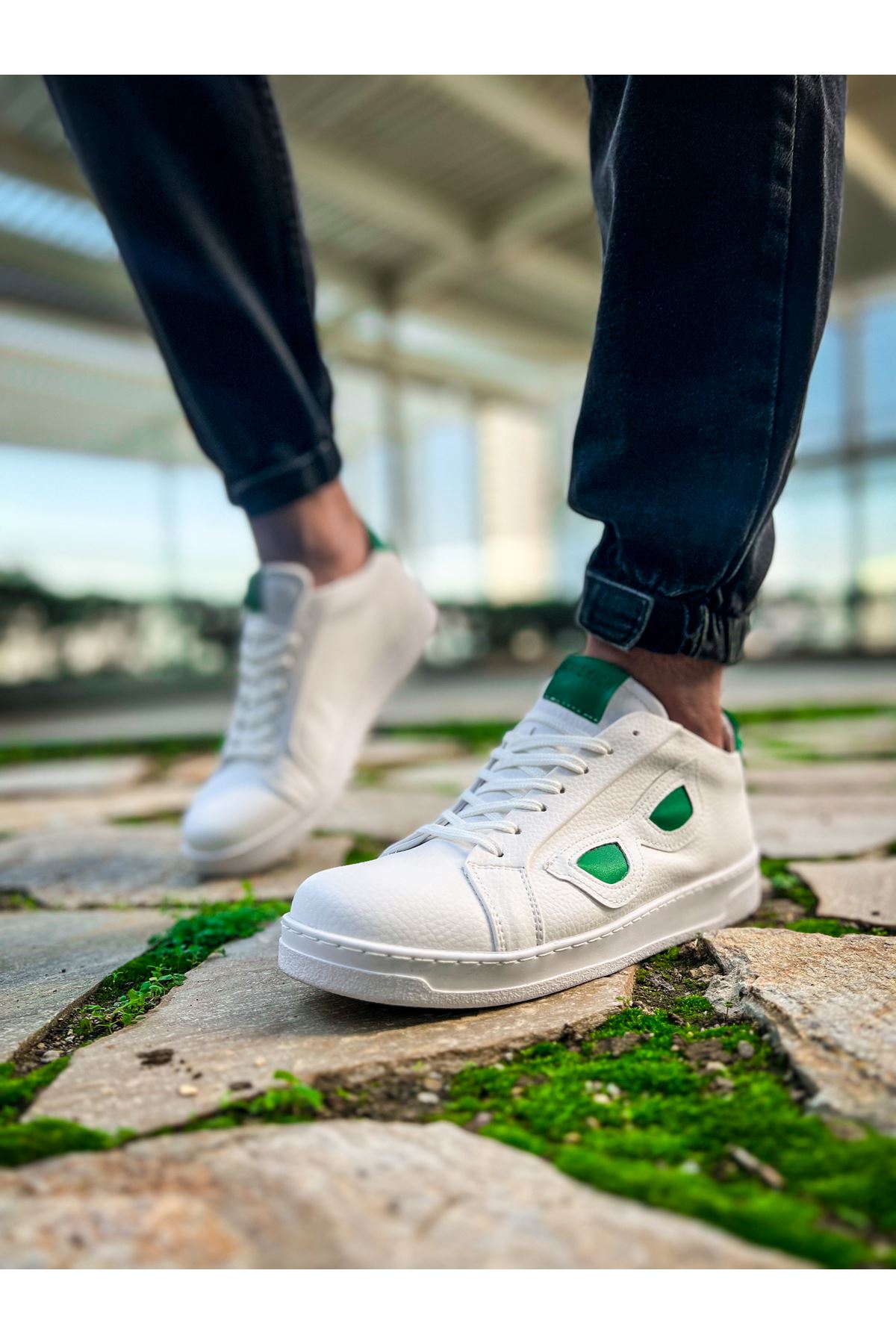 CH151 GBT Glasses Erkek Ayakkabı BEYAZ/YEŞİL - Görsel 3