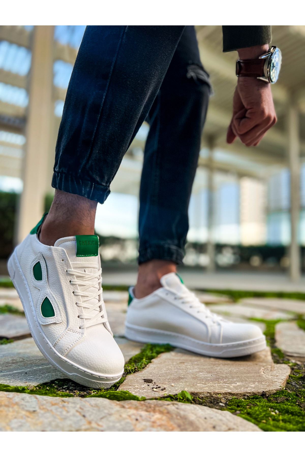CH151 GBT Glasses Erkek Ayakkabı BEYAZ/YEŞİL - Görsel 4
