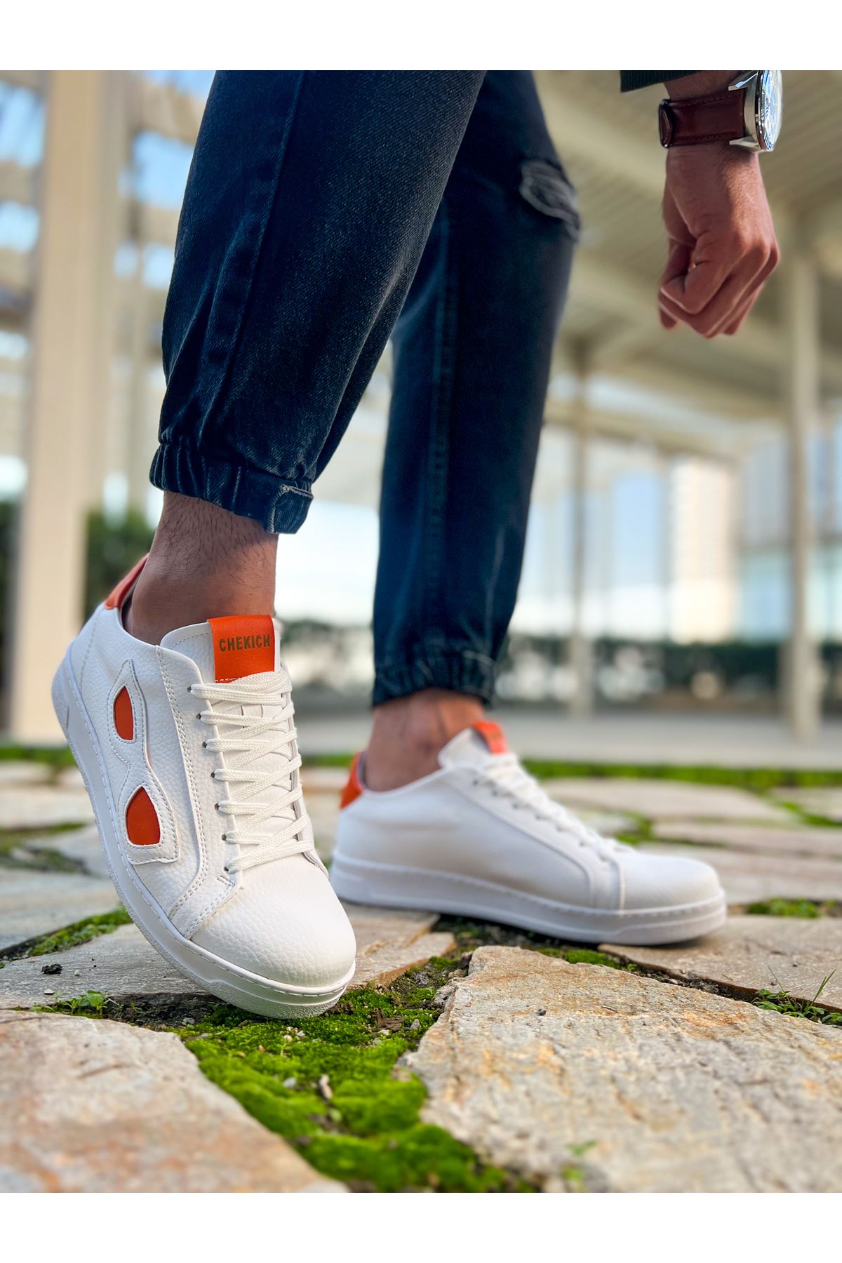 CH151 GBT Glasses Erkek Ayakkabı BEYAZ - TURUNCU - Görsel 3