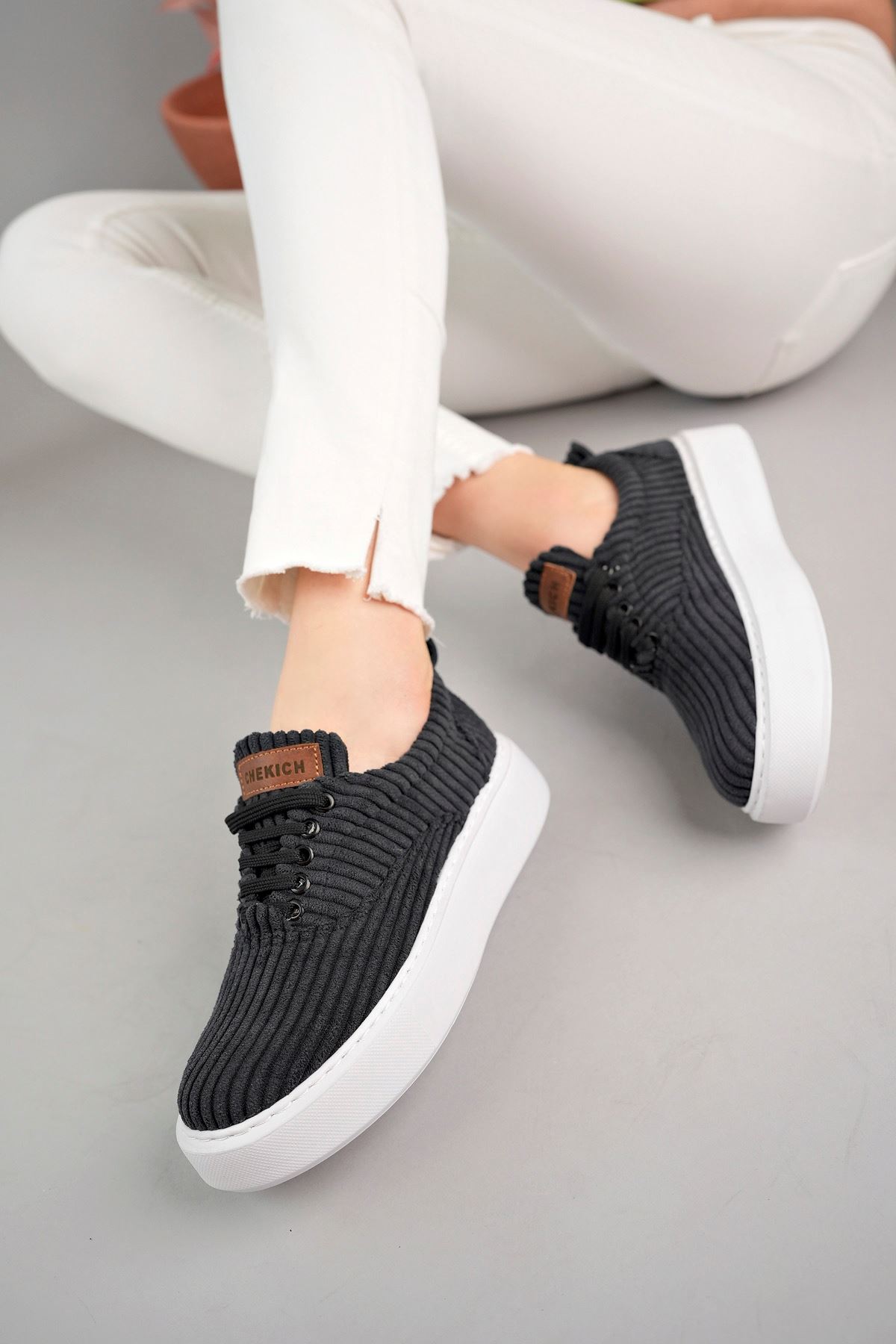 CH173 KBT Velluto Kadın Ayakkabı SIYAH - Görsel 4