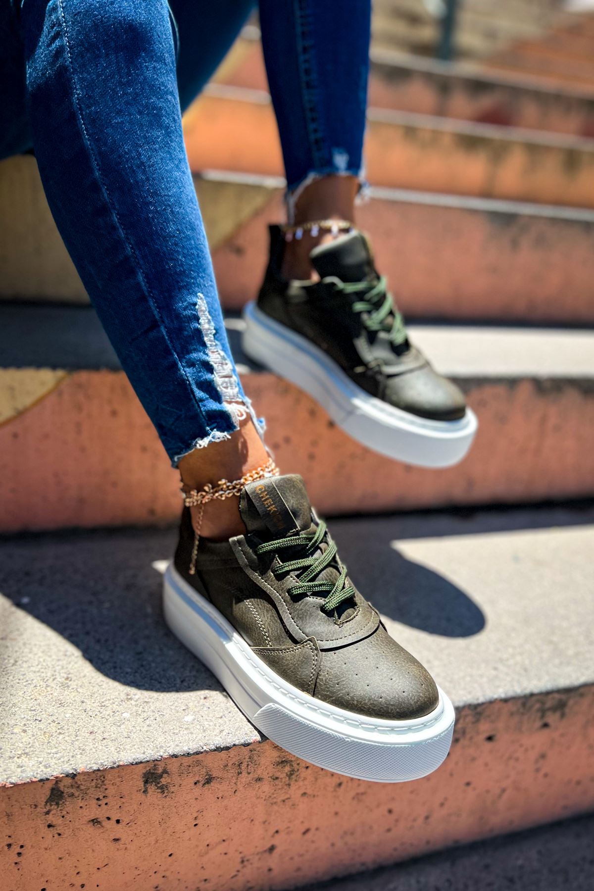 CH187 CBT Kadın Ayakkabı HAKI - Görsel 2