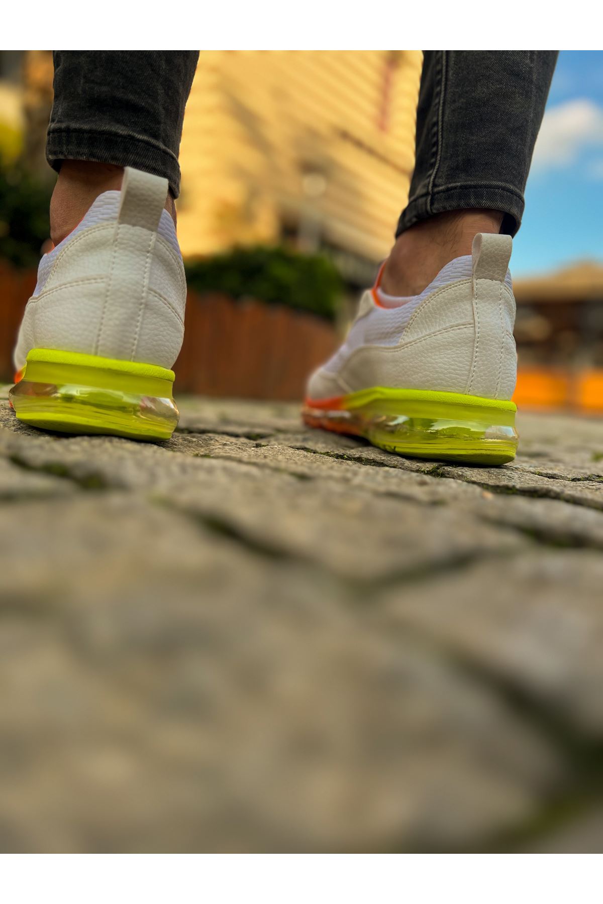 CH181 RRT İpekyol Erkek Ayakkabı BEYAZ - TURUNCU - Görsel 5