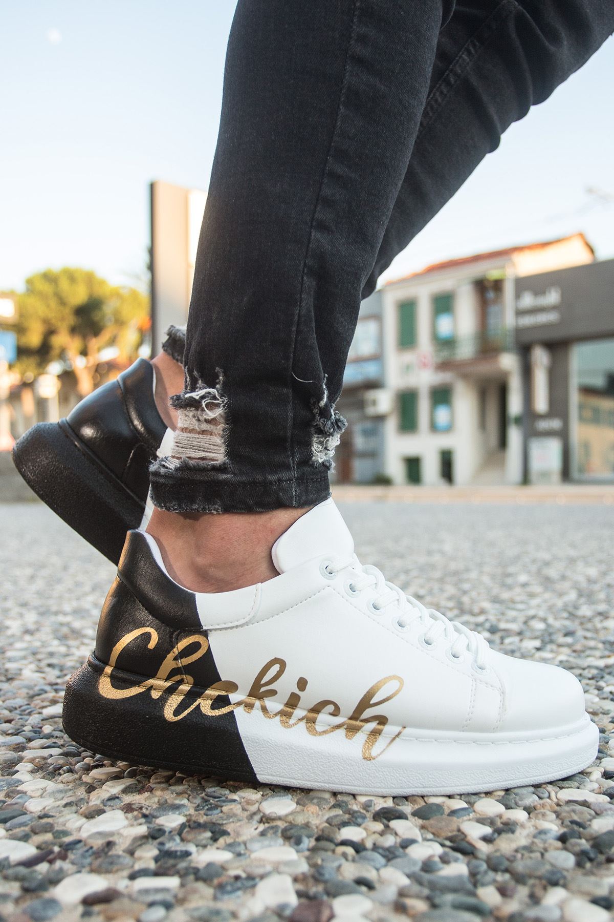 CH254 CBT Pittura Erkek Ayakkabı 426 BEYAZ-SIYAH - Görsel 3