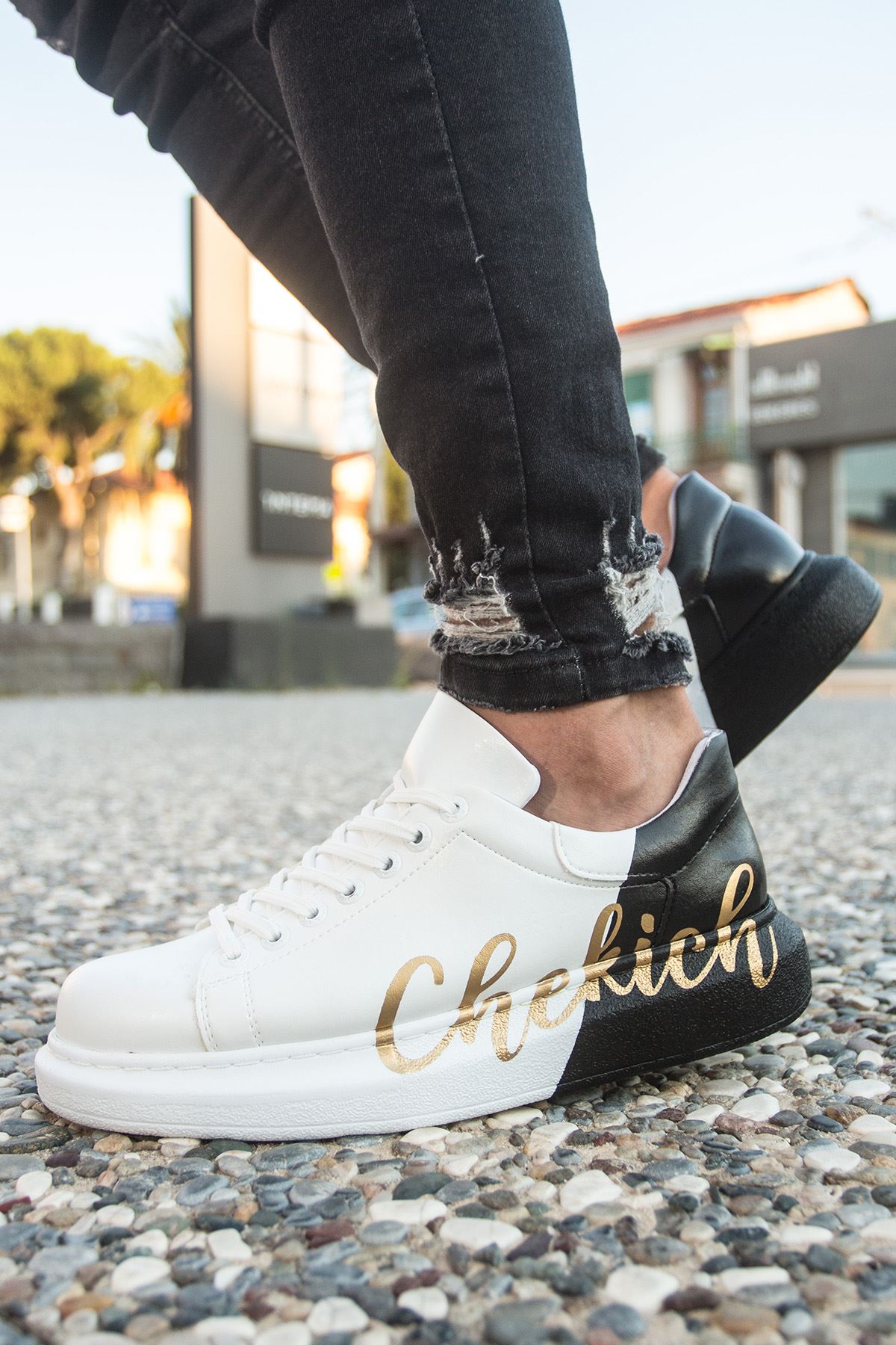 CH254 CBT Pittura Erkek Ayakkabı 426 BEYAZ-SIYAH - Görsel 4