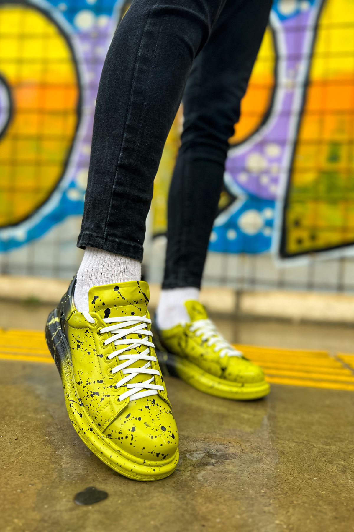 CH254 CBT Pittura Erkek Ayakkabı 546 YESIL SIYAH SPLUSH - Görsel 3