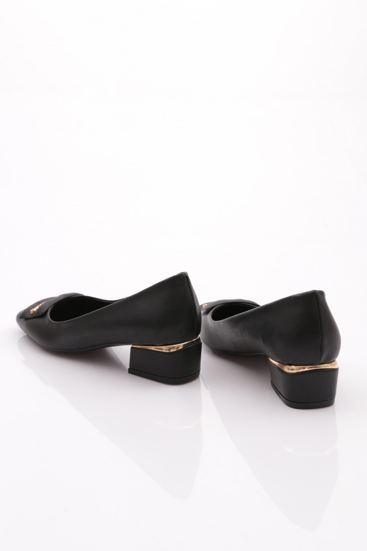 4886 Kadin Kare Tokali Topuklu Ayakkabi - Görsel 4