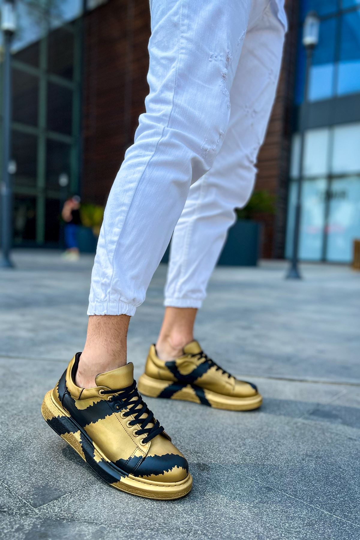 CH254 CST Pittura Erkek Ayakkabı 549 GOLD SIYAH X - Görsel 2