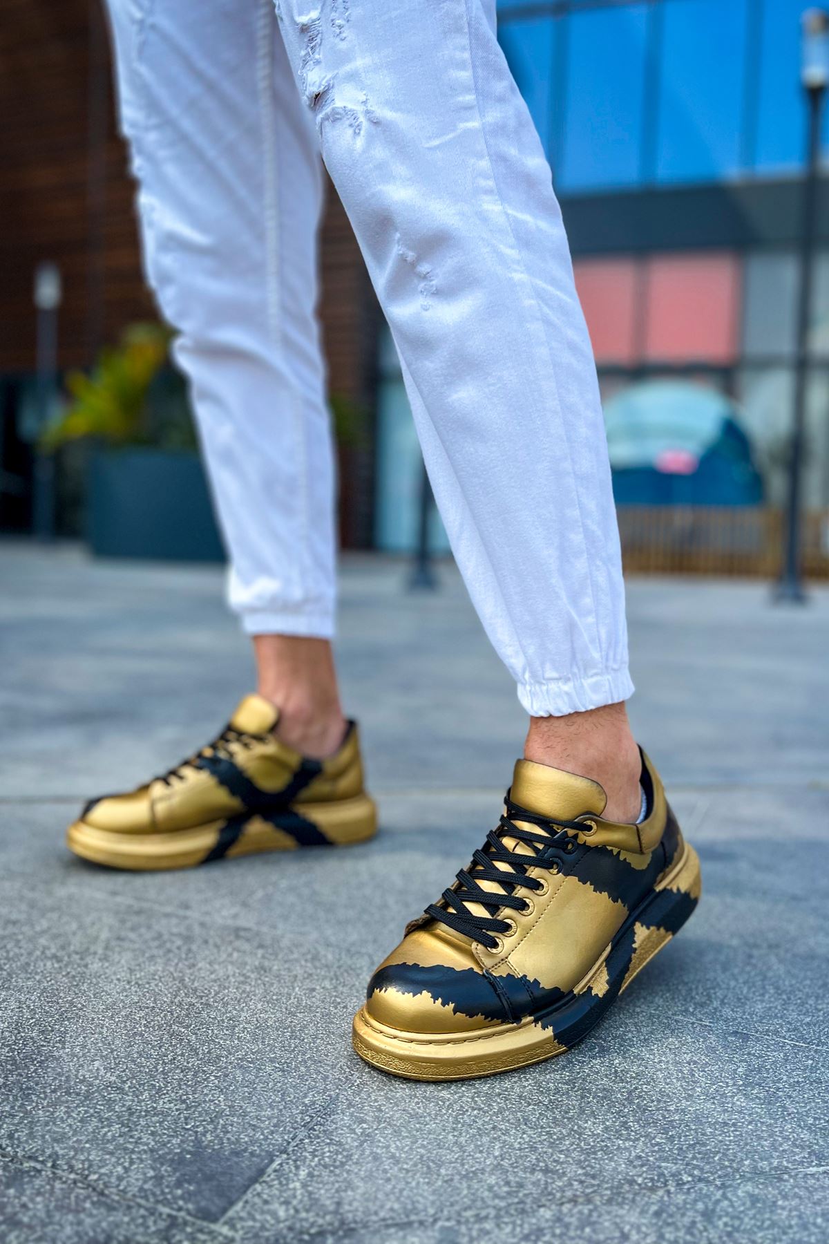 CH254 CST Pittura Erkek Ayakkabı 549 GOLD SIYAH X - Görsel 5