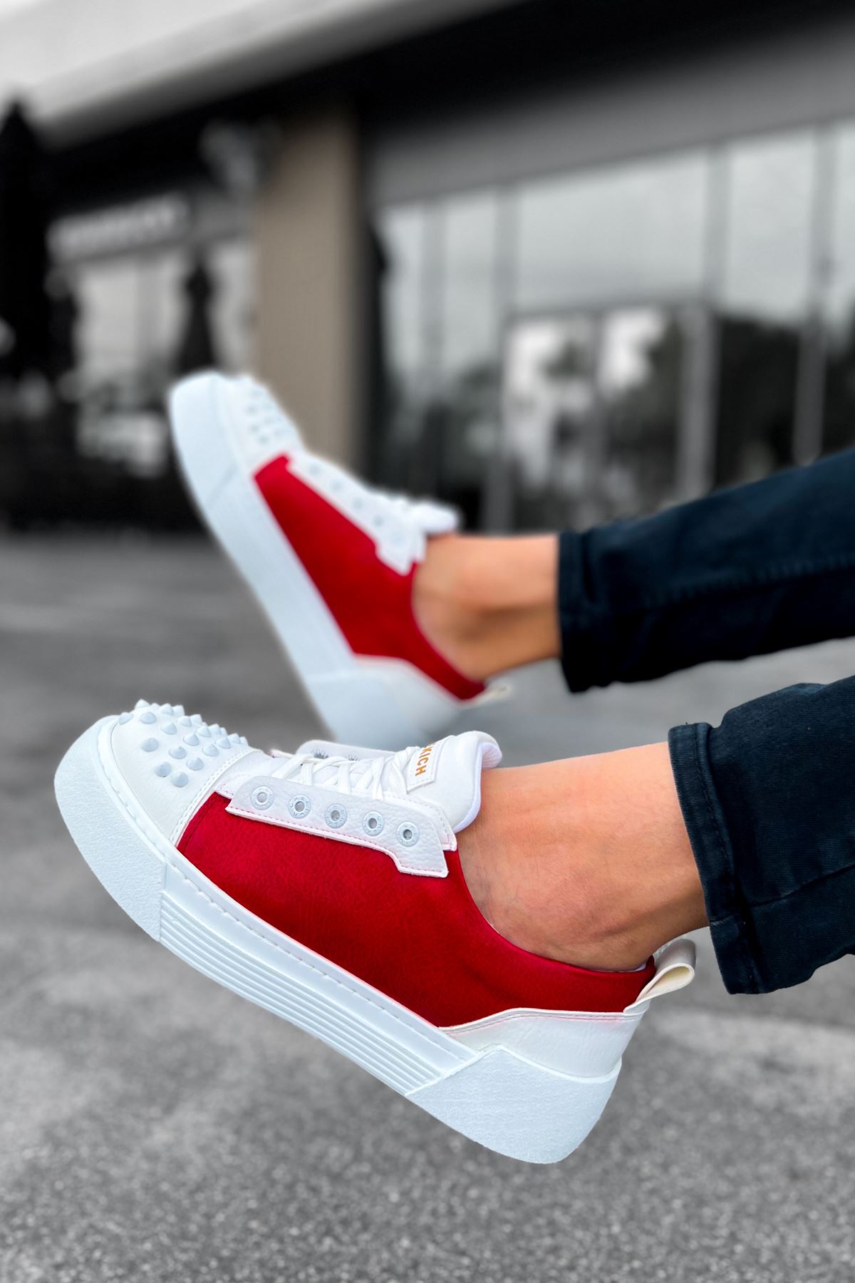 CH169 CBT Thorn Erkek Ayakkabı BEYAZ / KIRMIZI - Görsel 6