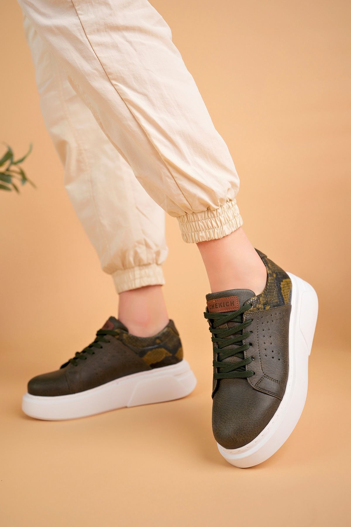 CH145 CBT Sauerbergg Kadın Ayakkabı HAKI - Görsel 3