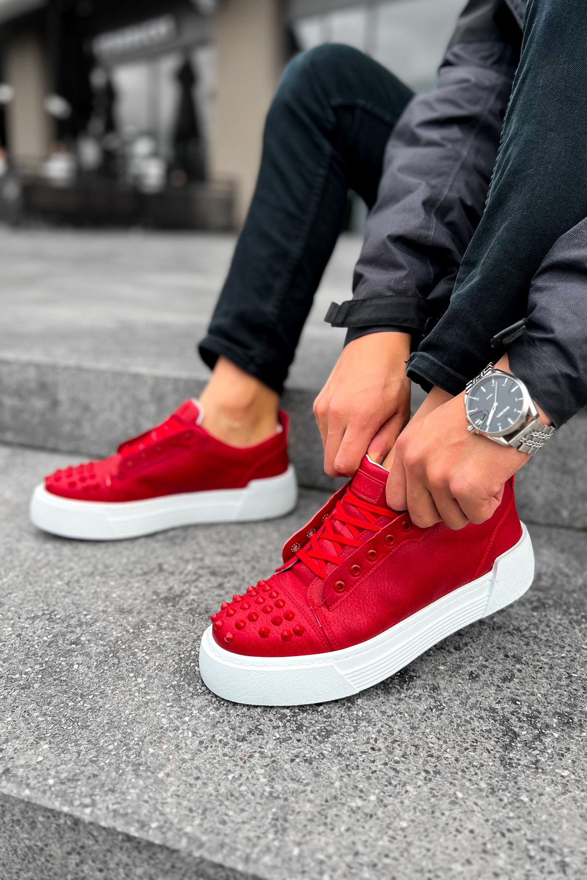 CH169 CBT Thorn Erkek Ayakkabı KIRMIZI - Görsel 5